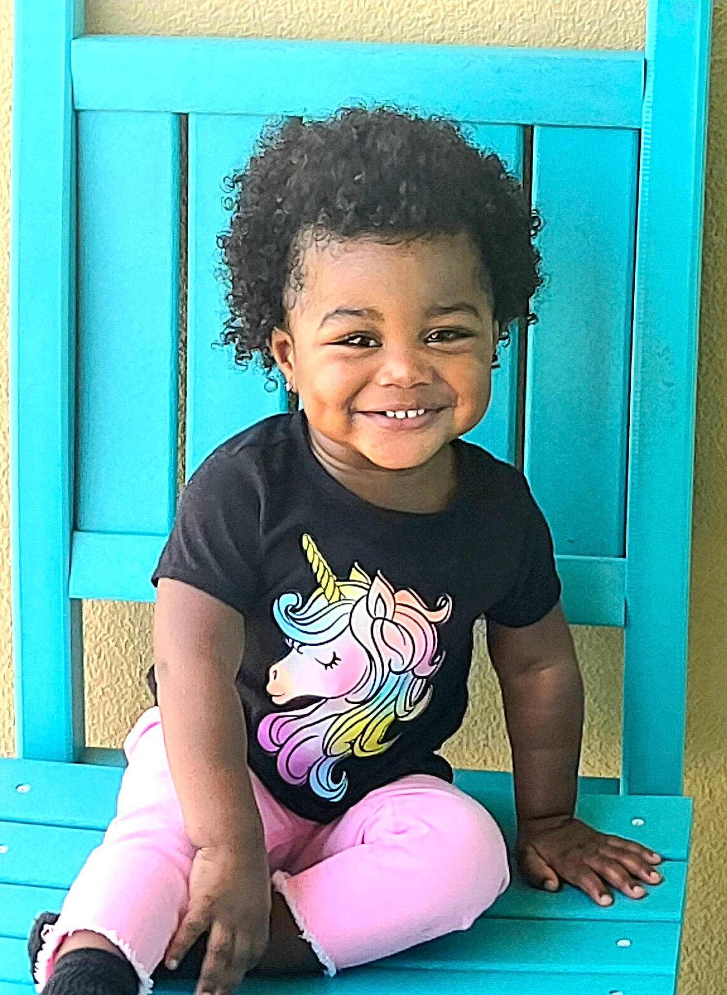 Megan joined the competition — help win amazing prizes! arm, baby_toddler_clothing, blue, cheek, chin, cool, facial_expression, fun, green, hairstyle, happy, human, joy, person, photograph, pink, skin, sleeve, smile, standing