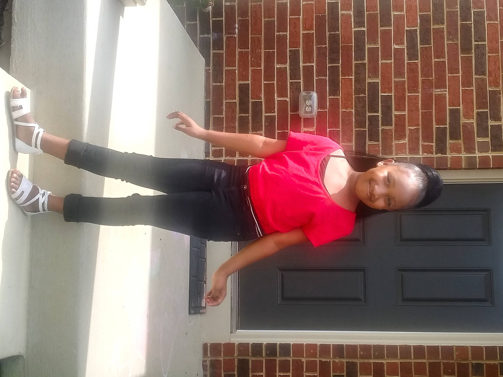 Makayla is registered to the contest to win money with this photo: abdomen, arm, balance, hip, human_leg, joint, joy, knee, leg, muscle, performance, person, physical_fitness, shoulder, stretching, thigh, trunk