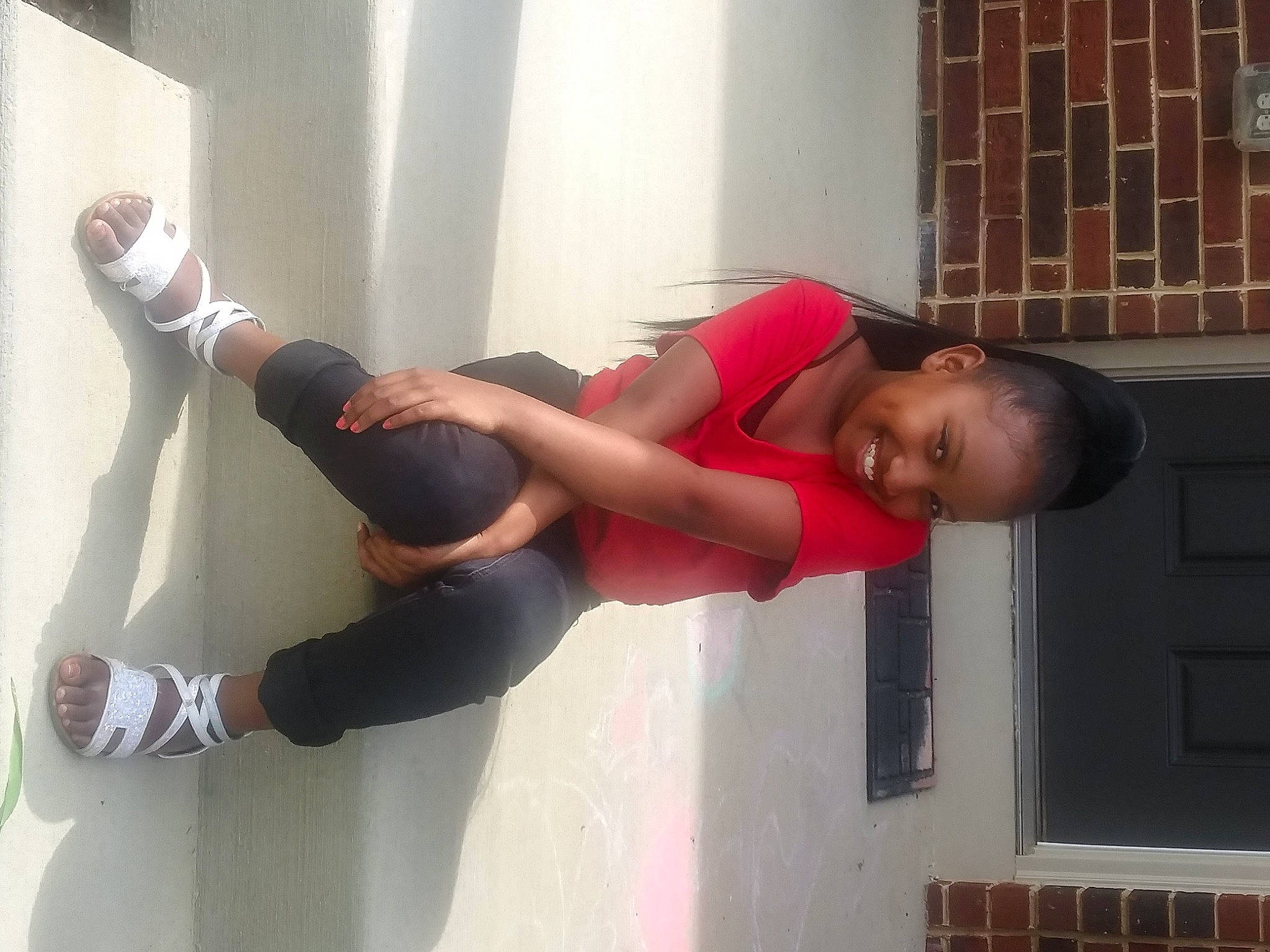 Makayla is registered to the contest to win money with this photo: arm, balance, elbow, hip, joint, joy, knee, leg, muscle, person, shoulder, sportswear, stretching, thigh