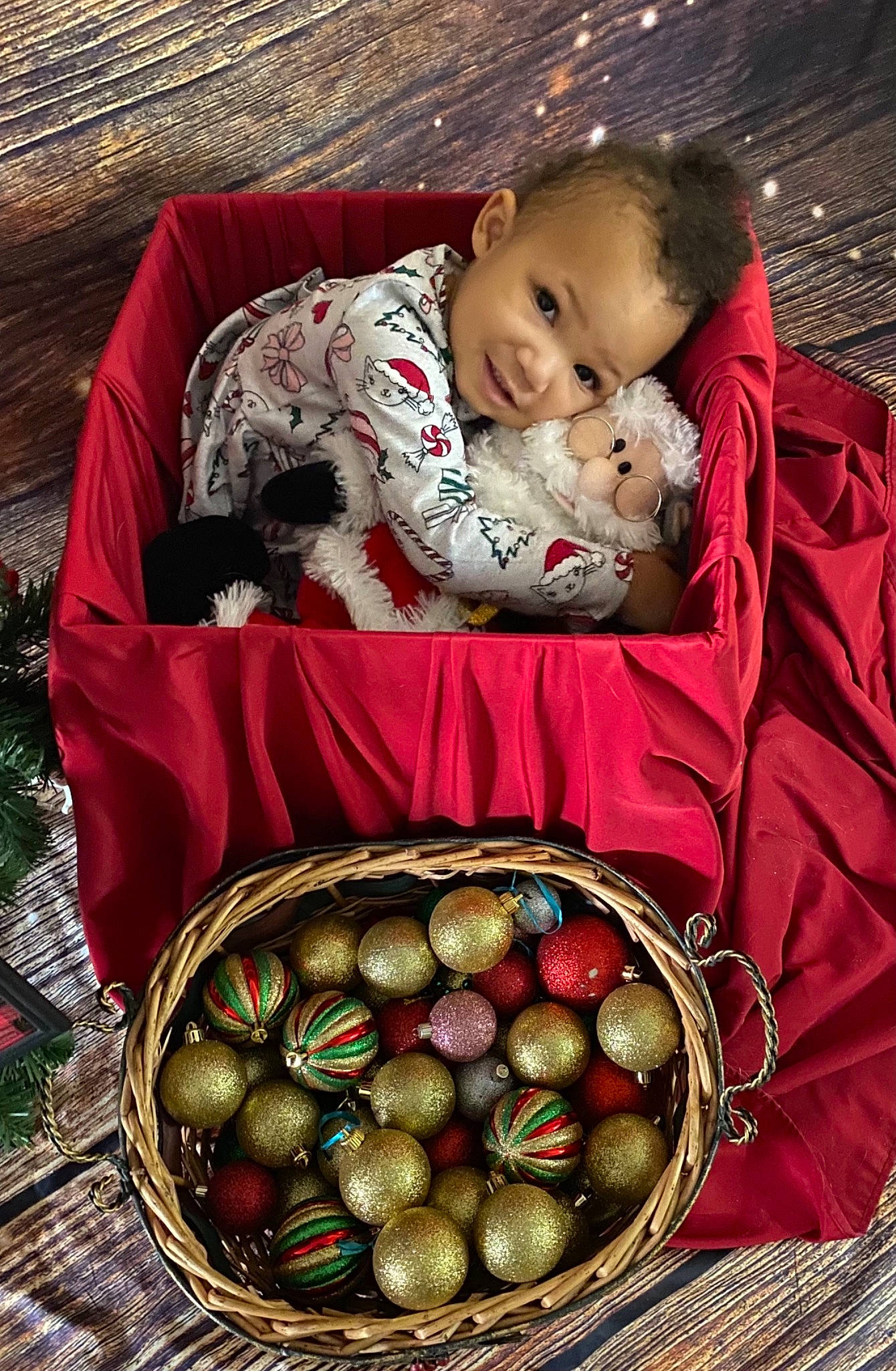 Adore joined the competition — help win amazing prizes! baby, baby_toddler_clothing, basket, child, christmas_ornament, home_accessories, human, nose, person, produce