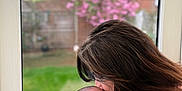 Ibrahim is registered to the contest to win money with this photo: baby, clothing, family, flowering_tree, garden, green_grass, hair, holding, indoor, kissing, love, mother, newborn, peaceful, pink_flowers, portrait, soft_light, tenderness, window, woman