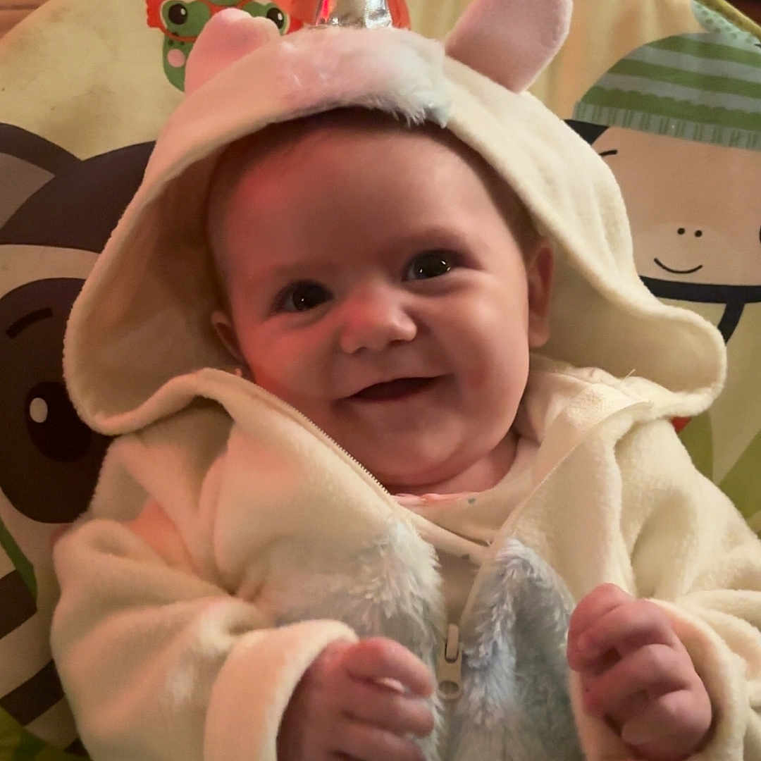 Navie Jean joined the competition — help win amazing prizes! baby, bodypart, bonnet, clothing, face, finger, hand, hat, head, hood, hoodie, knitwear, machine, newborn, person, photography, portrait, sweater, sweatshirt, wheel