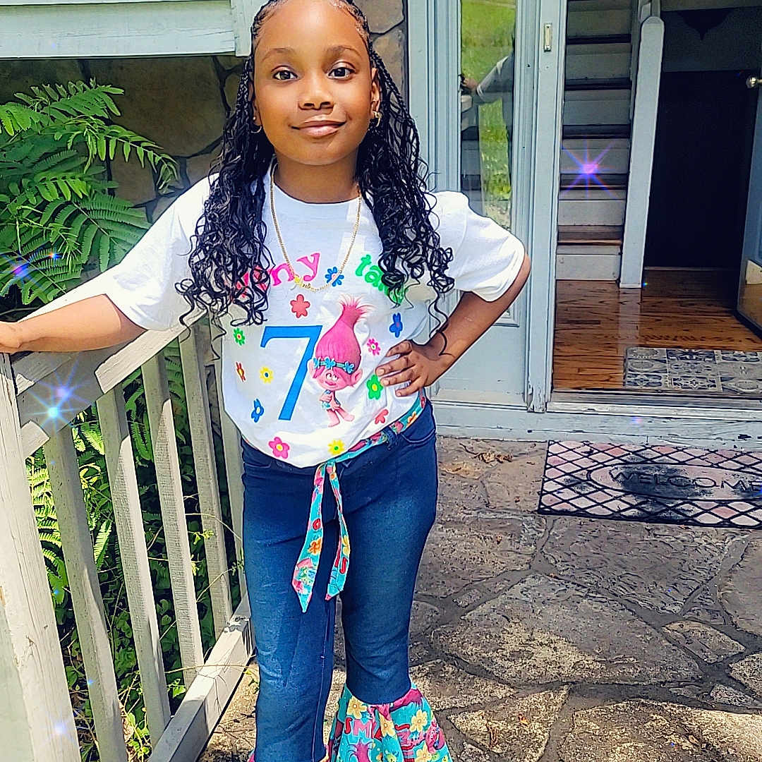 Winy joined the competition — help win amazing prizes! child, clothing, door, dress, face, female, flagstone, footwear, girl, head, jeans, pants, path, person, photography, portrait, shoe, slate, standing, walkway