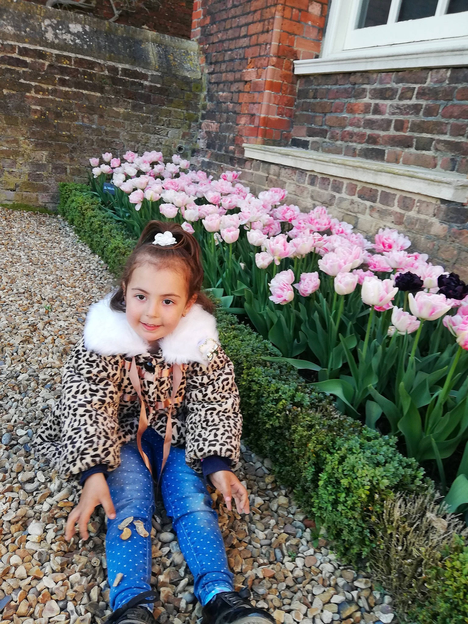 Sonia joined the competition — help win amazing prizes! beauty, botany, brick, flower, grass, groundcover, happy, house, jeans, joy, leaf, people_in_nature, person, petal, photograph, plant, shoe, shrub, smile, sneakers