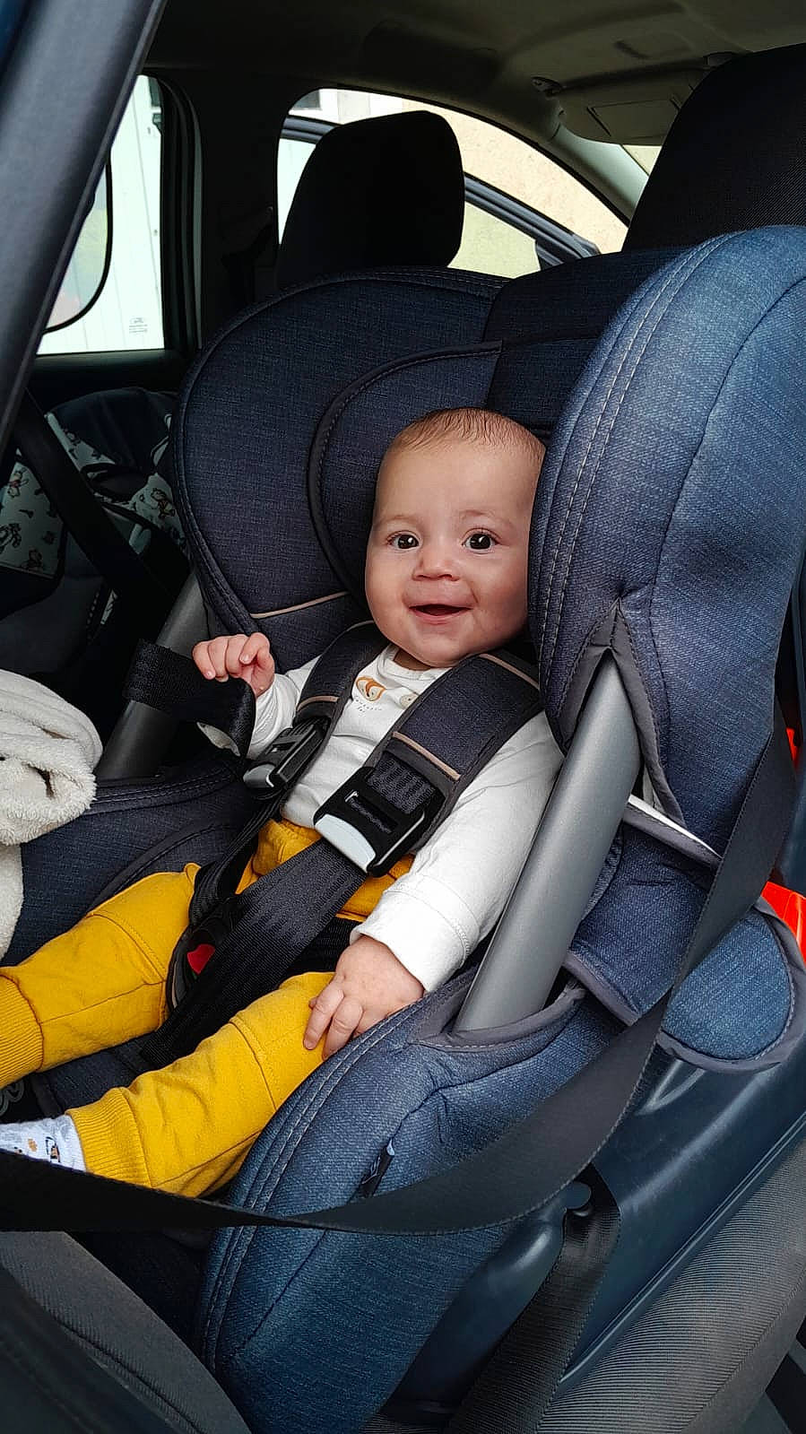 Imran participe au concours pour gagner de l'argent avec cette photo : auto_part, automotive_design, baby, baby_products, car, car_seat, car_seat_cover, comfort, family_car, head_restraint, joy, luxury_vehicle, mode_of_transport, motor_vehicle, person, personal_luxury_car, seat_belt, smile, steering_part, steering_wheel