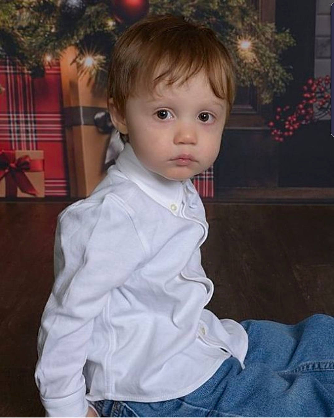 Jaxon joined the competition — help win amazing prizes! baby, cheek, child, child_model, eye, face, hair, hairstyle, head, male, nose, person, sitting, skin, sleeve, smile, standing, toddler