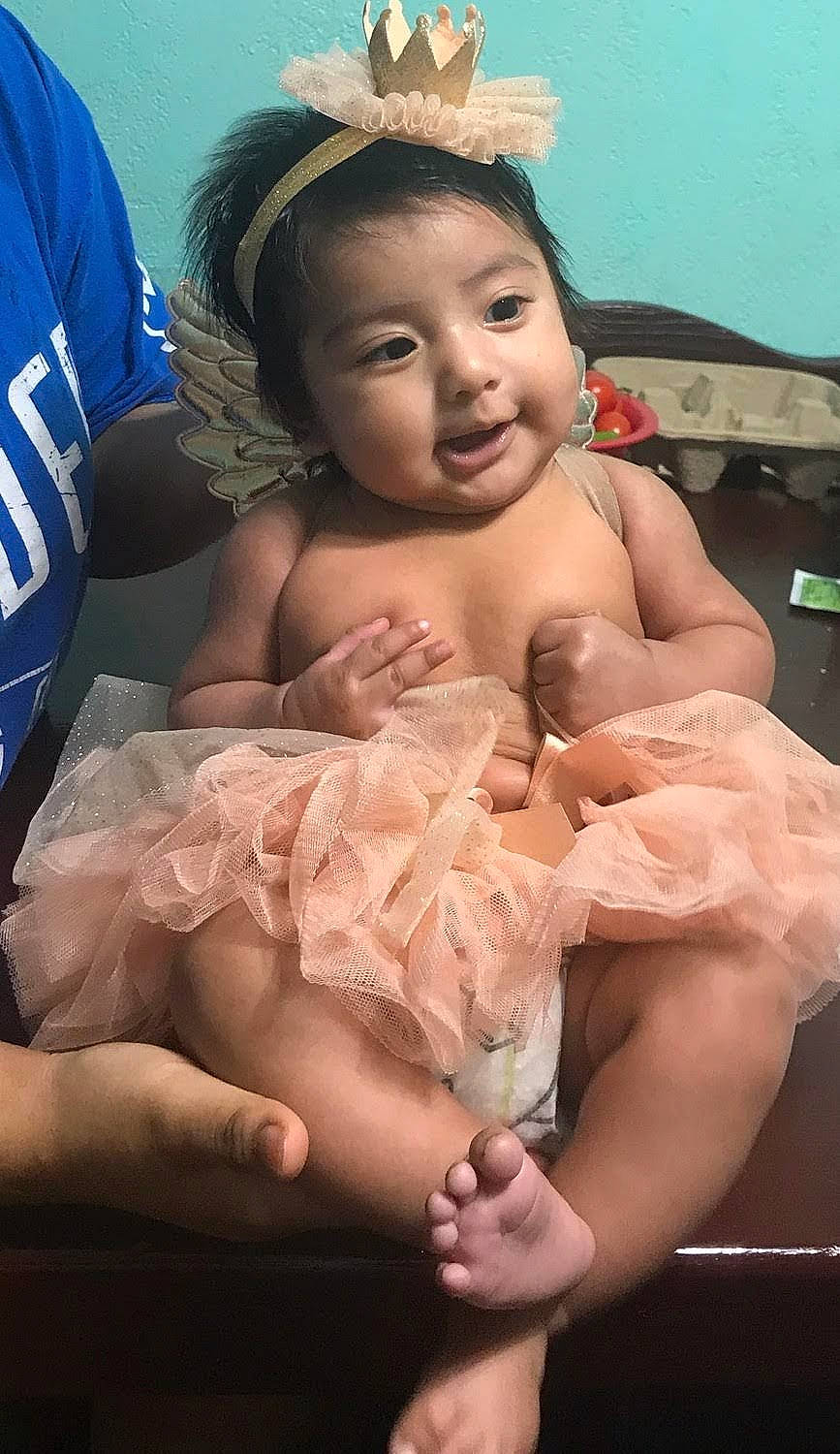 Gia joined the competition — help win amazing prizes! abdomen, baby, barechested, barefoot, beauty, chest, child, facial_expression, finger, fun, gesture, happy, human_body, muscle, person, shoulder, skin, thigh, thumb, toddler