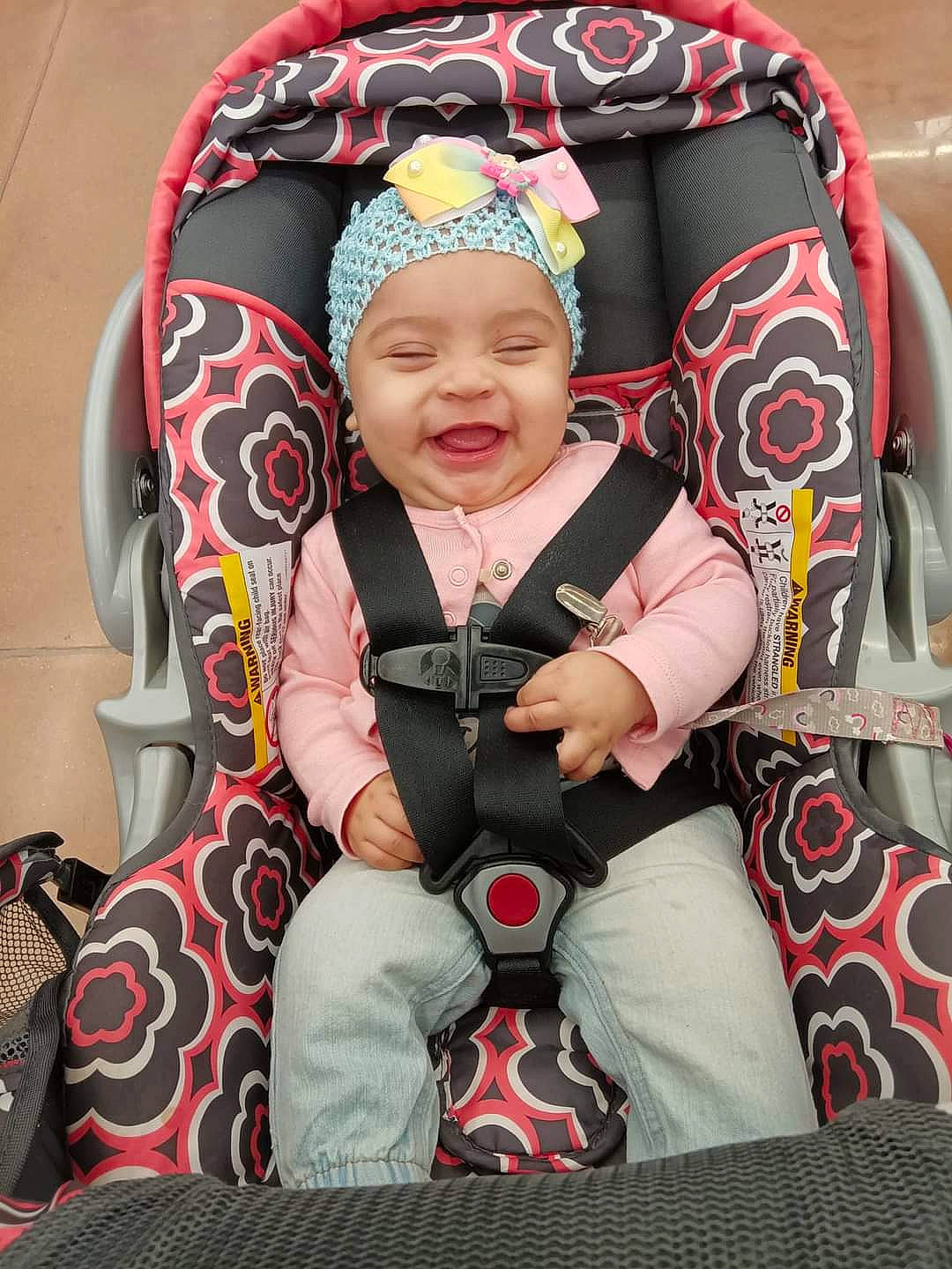 Kehlani is registered to the contest to win money with this photo: auto_part, baby, baby_carriage, baby_products, baby_toddler_clothing, car_seat, carmine, chair, child, comfort, costume, face, fashion_accessory, fun, happy, headwear, lap, person, personal_protective_equipment, sitting