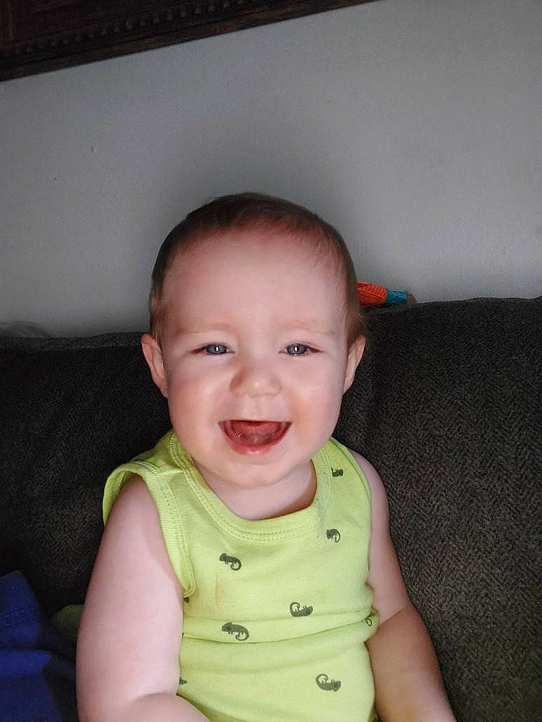 Grayson joined the competition — help win amazing prizes! baby, baby_toddler_clothing, cheek, child, comfort, eye, eyebrow, eyelash, fun, happy, human_body, iris, lip, mouth, neck, nose, person, skin, sleeve, smile