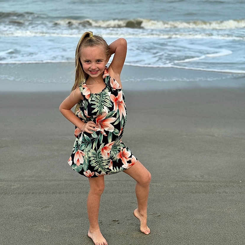 Rylan joined the competition — help win amazing prizes! barefoot, beach, beachwear, child, clothing, coast, dress, face, female, girl, head, nature, outdoors, person, photography, portrait, sea, shoreline, swimwear, water