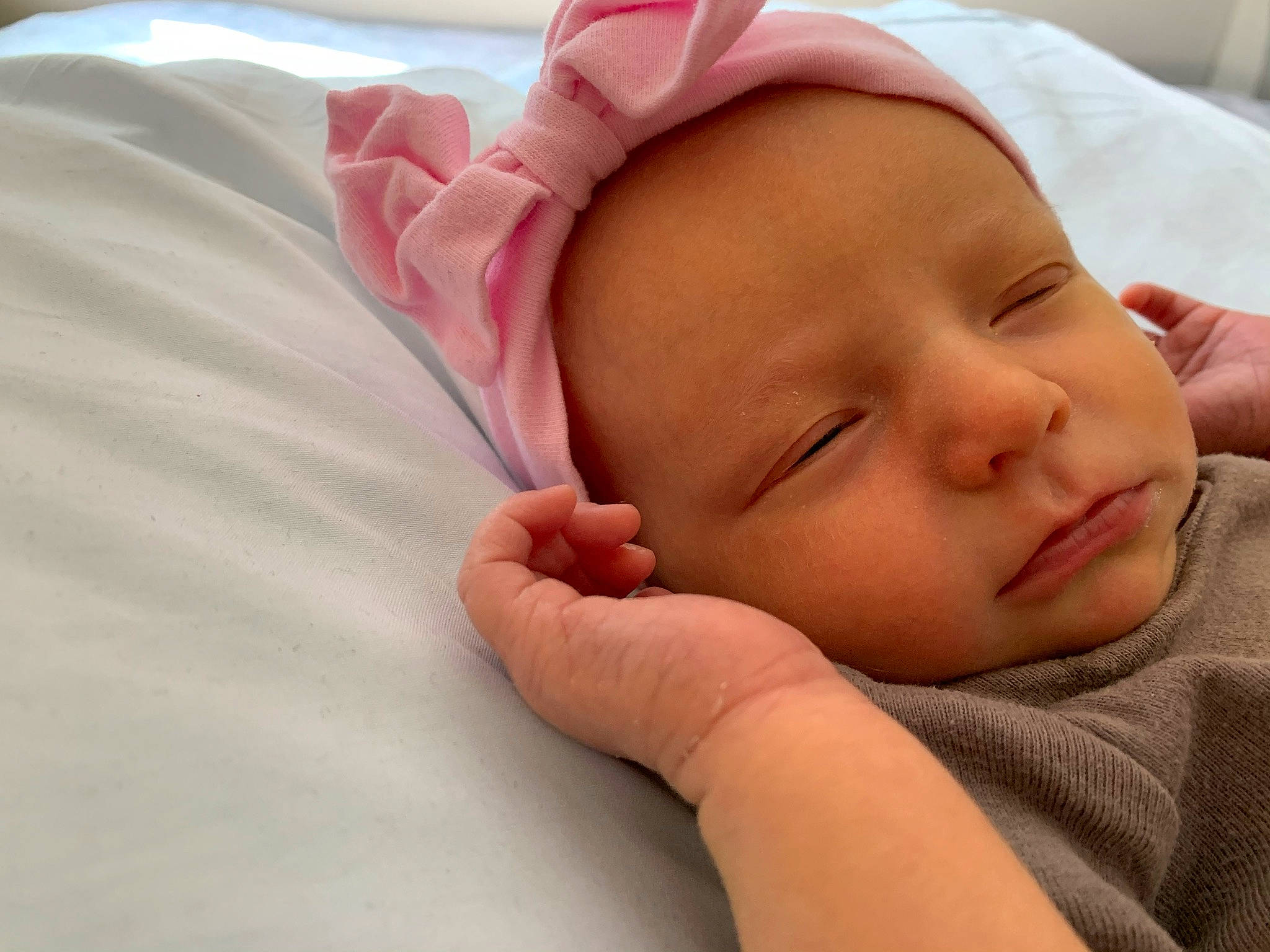 Paisley joined the competition — help win amazing prizes! baby, baby_sleeping, baby_toddler_clothing, bedtime, cheek, child, close_up, comfort, happy, linens, nail, nose, peach, person, portrait_photography, skin, sleep, sleeve, thumb, toddler