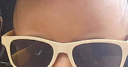 Karter is registered to the contest to win money with this photo: baby, bald, blue_shirt, car_interior, casual, child, closeup, cool, expressionless, eyewear, face, fashion, head, indoor, person, portrait, seat, skin, sunglasses, young_child