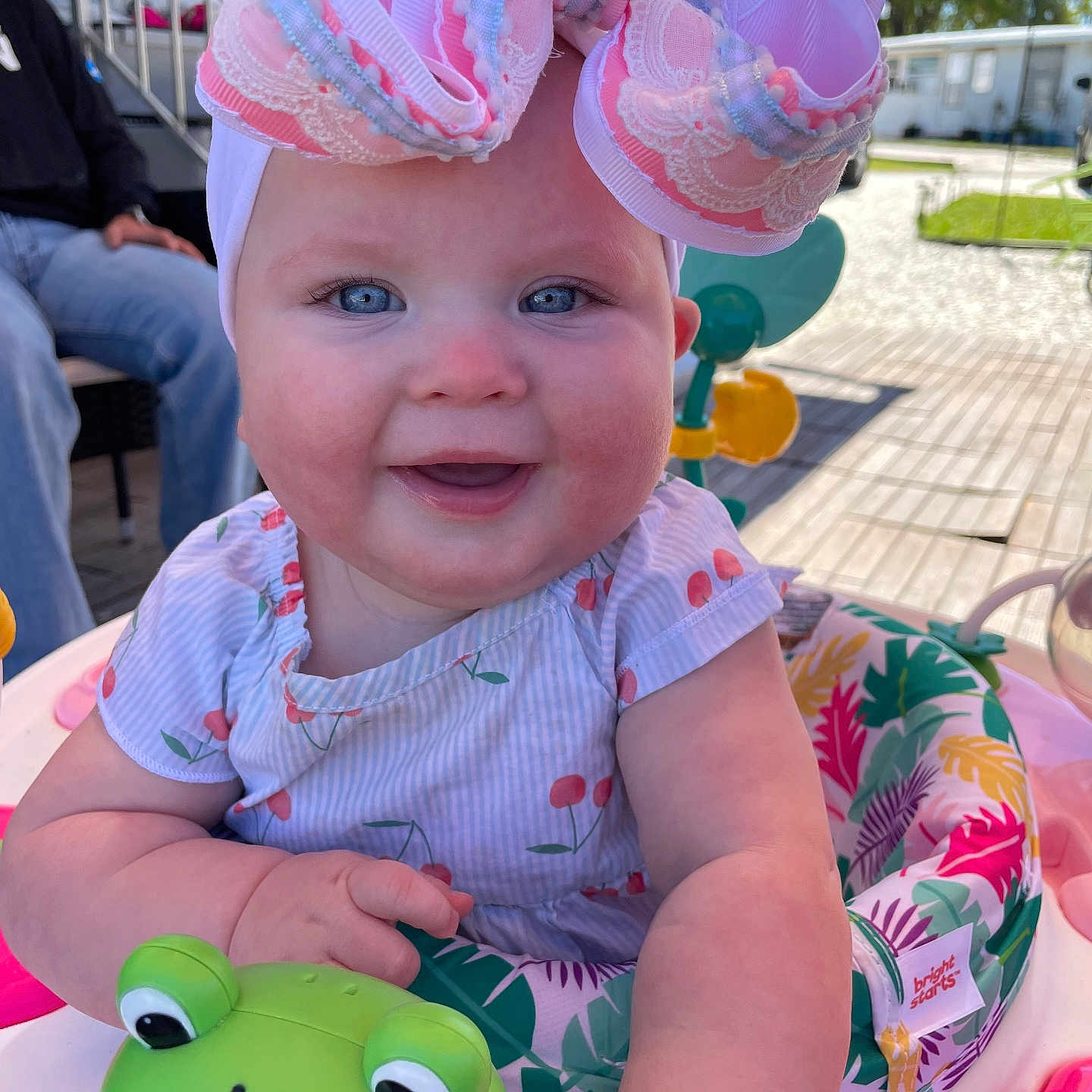 Mia joined the competition — help win amazing prizes! baby, bus, car, clothing, cream, dessert, dress, face, food, hat, head, icing, person, photography, portrait, sitting, summer, toy, transportation, vehicle