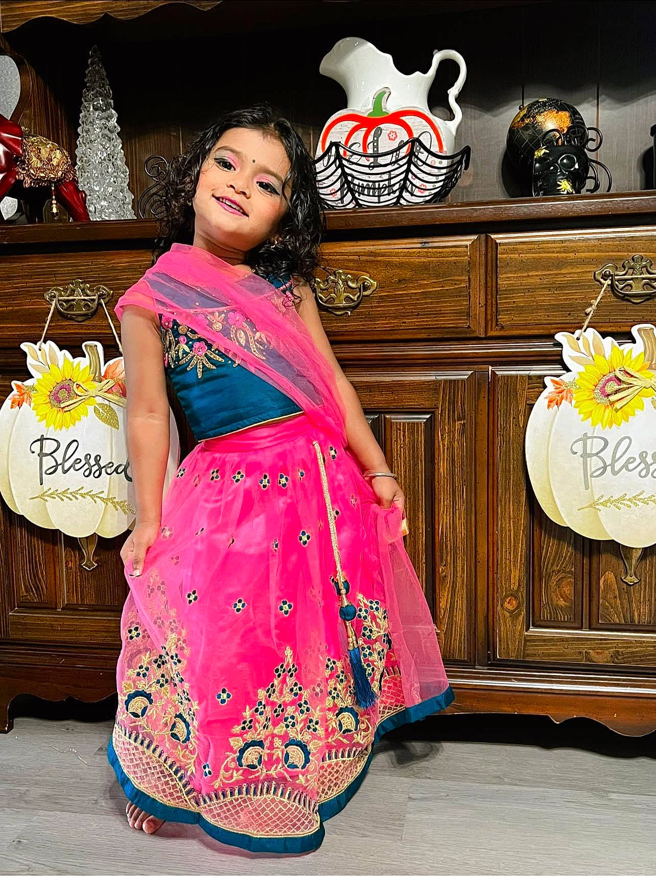 Armani joined the competition — help win amazing prizes! cabinetry, child, event, fashion_design, happy, human_leg, magenta, organ, person, photograph, pink, shelf, smile, standing, textile, thigh, tradition, trunk, waist, white