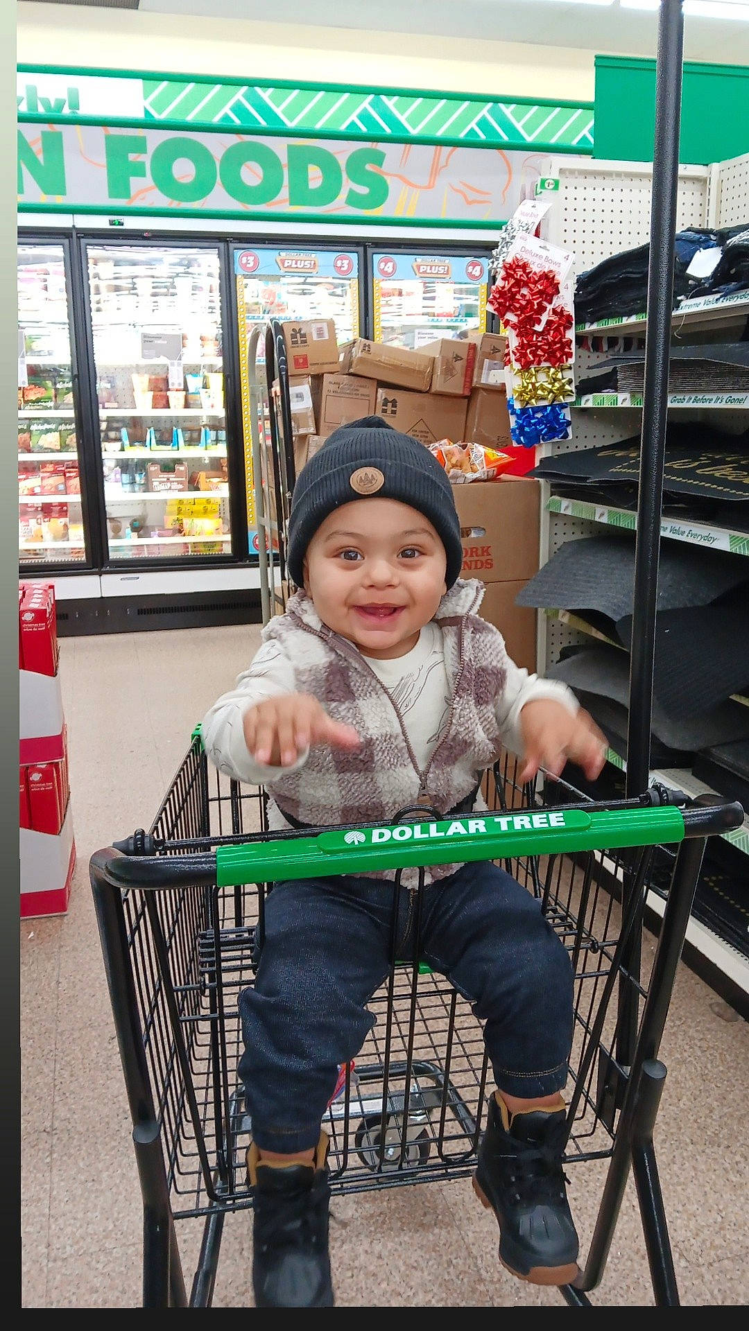Jaziah joined the competition — help win amazing prizes! cap, child, city, clothing, convenience_store, customer, fun, hat, headwear, human_settlement, joy, leisure, person, public_space, retail, shopping, sitting, smile, standing, t_shirt