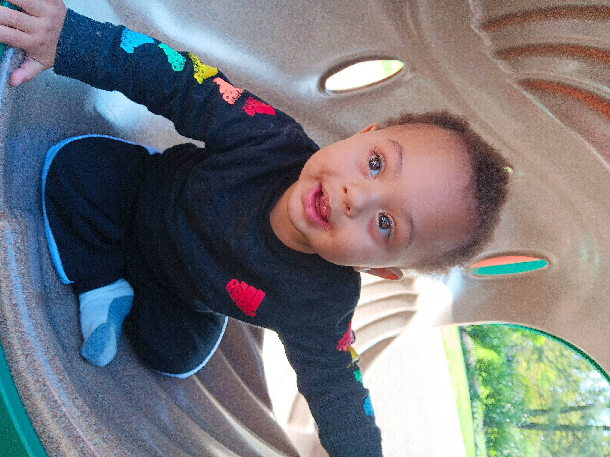Jaziah is registered to the contest to win money with this photo: auto_part, automotive_exterior, automotive_tire, automotive_wheel_system, child, electric_blue, facial_expression, fun, hairstyle, happy, leisure, luxury_vehicle, mouth, nose, person, smile, snapshot, toddler, tree, vehicle_door