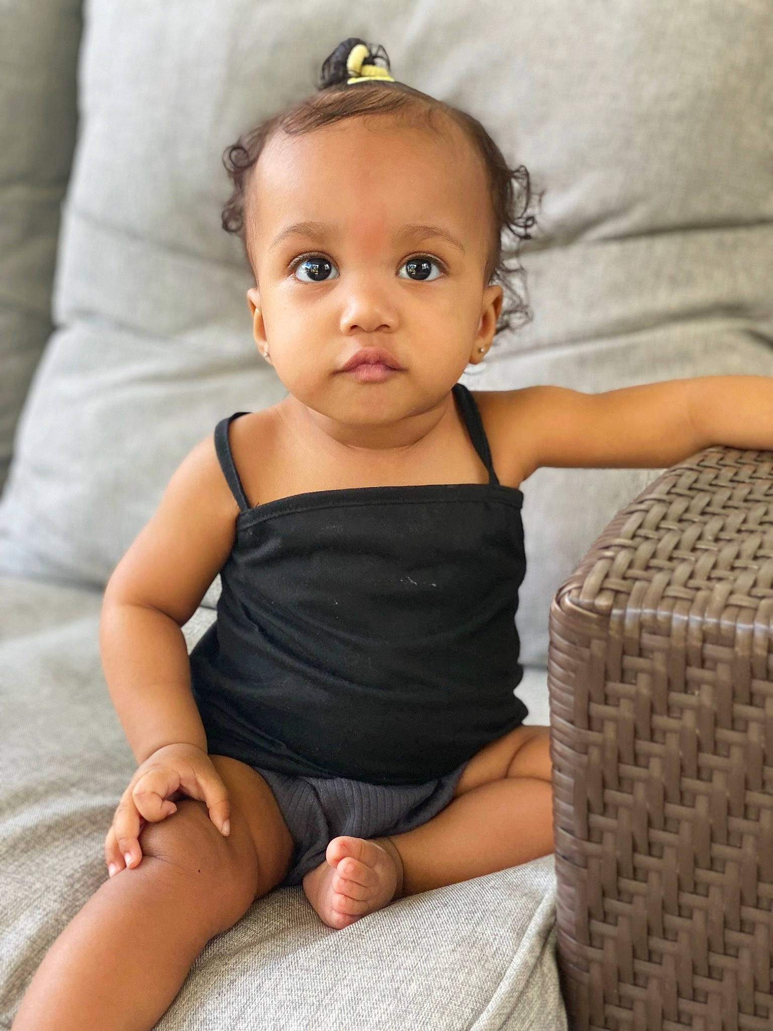 Ruby is registered to the contest to win money with this photo: baby, baby_toddler_clothing, cheek, child, comfort, eye, eyelash, fashion_accessory, finger, flash_photography, foot, happy, human_leg, iris, jewellery, pattern, person, sitting, skin, thigh