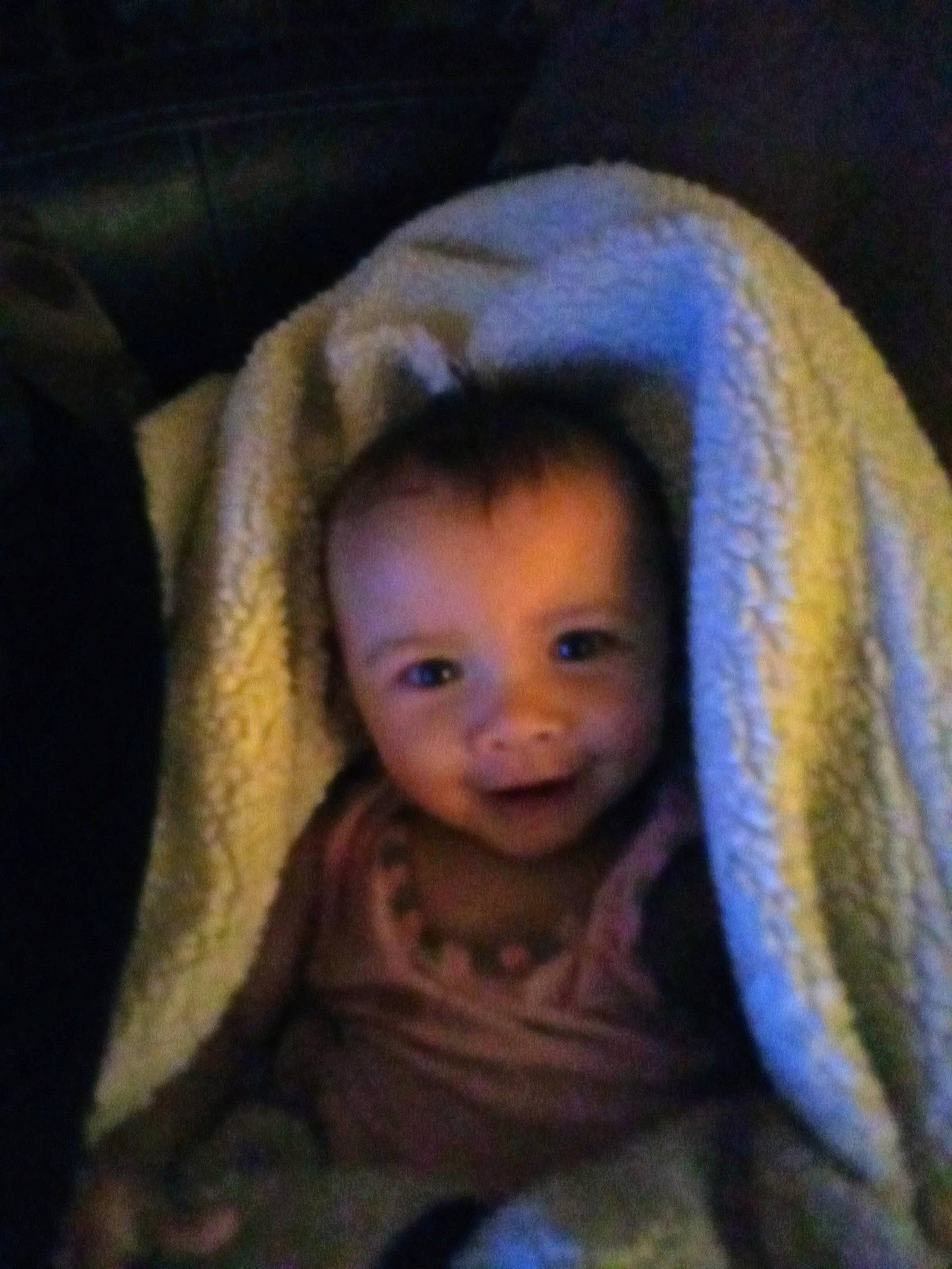 Harley is registered to the contest to win money with this photo: baby, cheek, child, chin, comfort, darkness, electric_blue, eyebrow, flash_photography, fun, fur, happy, iris, jaw, joy, lip, nose, person, portrait, sitting