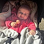 Charlyne participe au concours pour gagner de l'argent avec cette photo : baby, child, stroller, blanket, pink_jacket, ice_cream, smile, face, hand, outdoor, sunlight, cozy, warm_clothing, happy, infant, cute, portrait, candid, wrapped, comfort