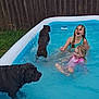 Thunder joined the competition — help win amazing prizes! child, children, dog, dogs, inflatable_pool, water, backyard, summer, playing, splashing, happy, fun, outdoor, swimming, fence, pet, animal, joyful, wet, leisure