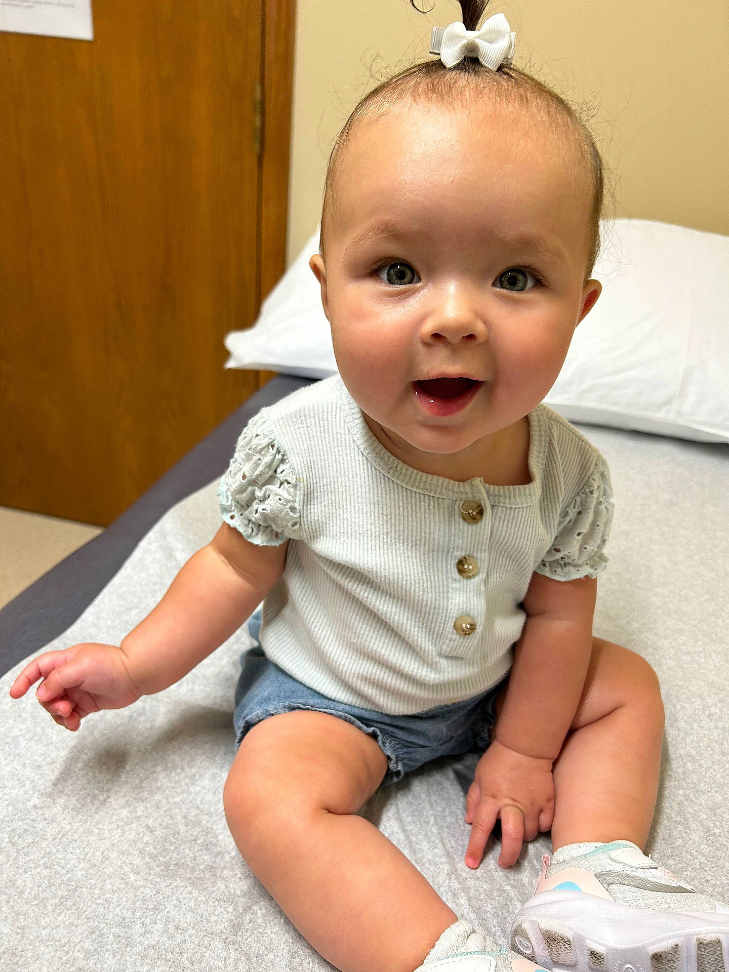 Zyra joined the competition — help win amazing prizes! baby, bed, bedroom, bodypart, clothing, couch, face, finger, footwear, furniture, hand, happy, head, pants, person, photography, portrait, shoe, shorts, sitting