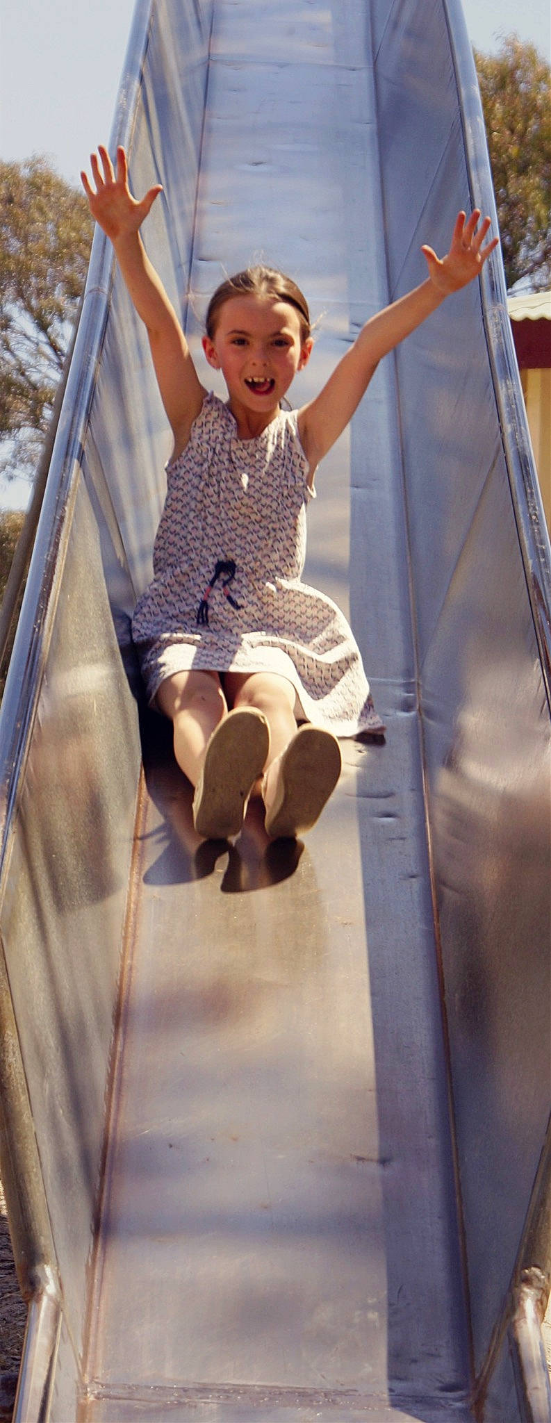 Lilly-rose is registered to the contest to win money with this photo: child_model, fashion, fun, joy, leisure, outdoor_play_equipment, performance, person, swing