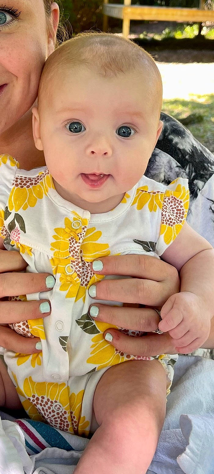 Avery joined the competition — help win amazing prizes! baby, baby_toddler_clothing, beauty, cheek, face, finger, gesture, happy, head, human, lip, nail, neck, organ, people, person, skin, sleeve, surprise, thumb