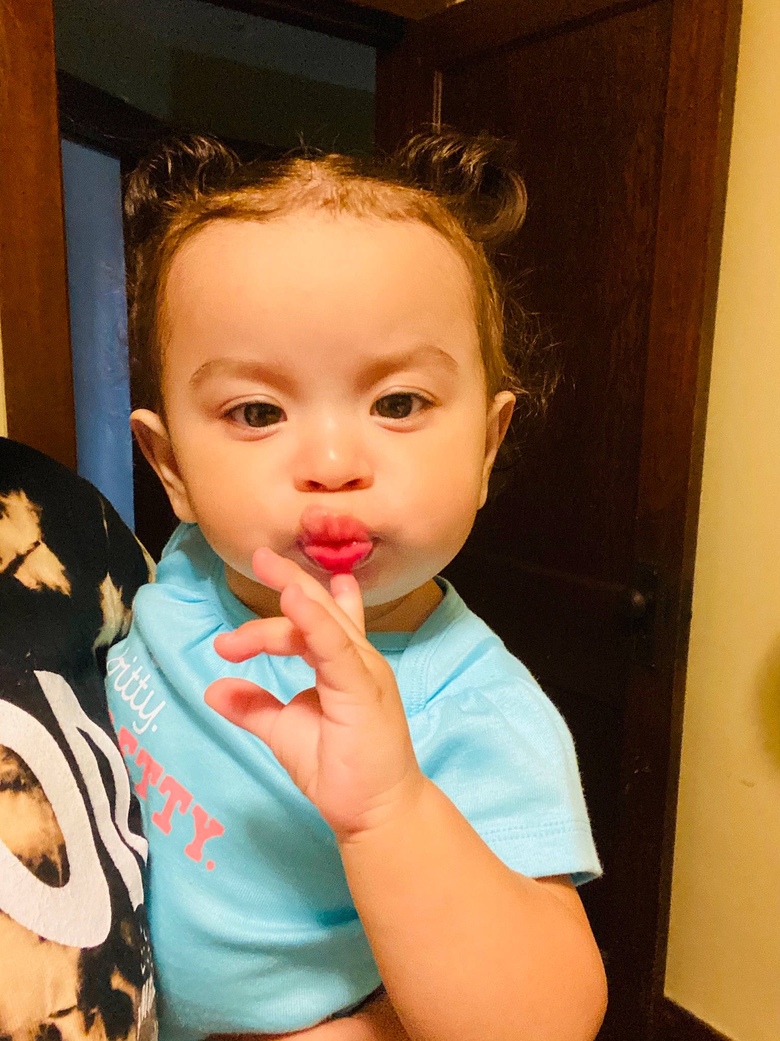 Lilly joined the competition — help win amazing prizes! baby, baby_toddler_clothing, cheek, ear, eye, eyebrow, eyelash, finger, fun, gesture, hair, hand, happy, human_body, iris, lip, nail, neck, nose, person