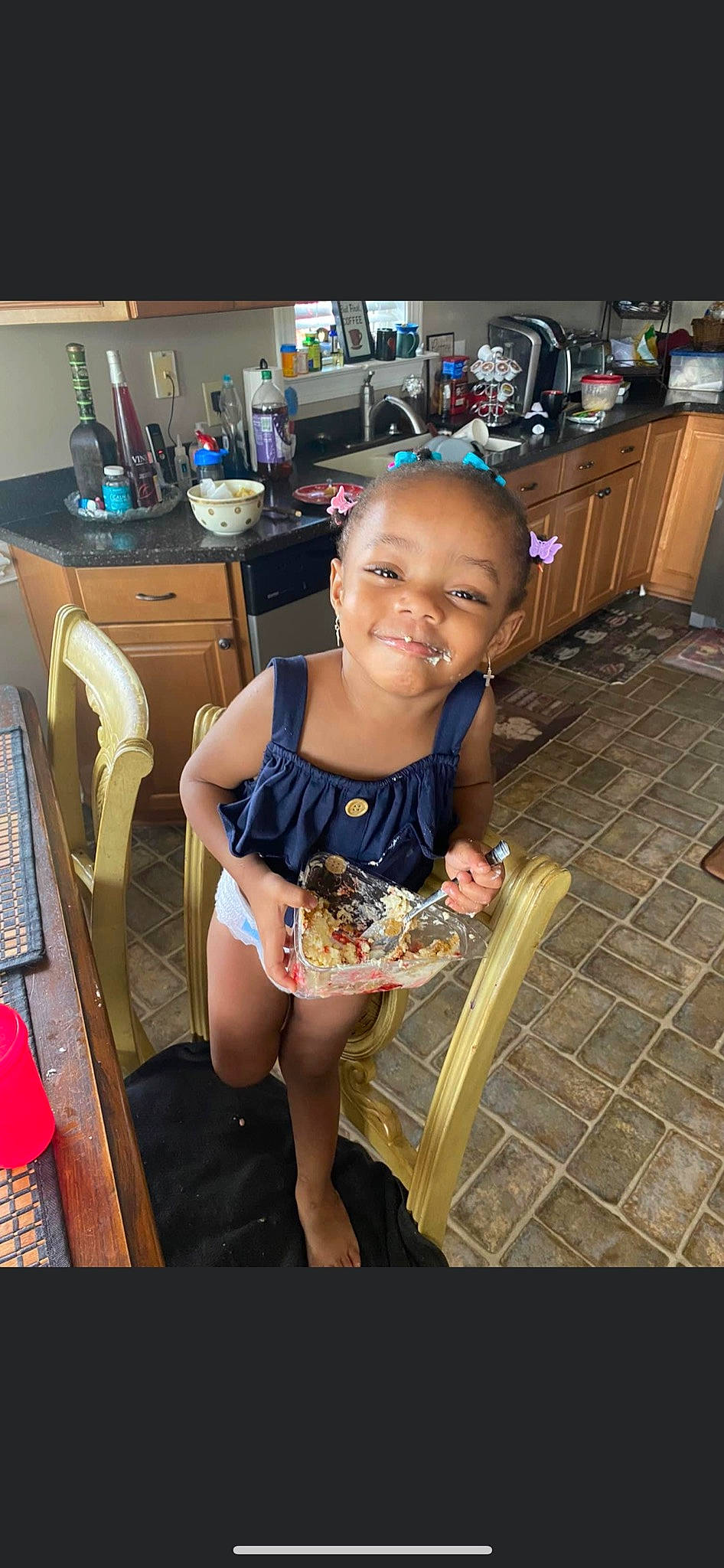 Dior joined the competition — help win amazing prizes! baby, chair, child, desk, drawer, event, flooring, fun, happy, home_appliance, joy, person, play, room, sitting, smile, t_shirt, table, television, thigh