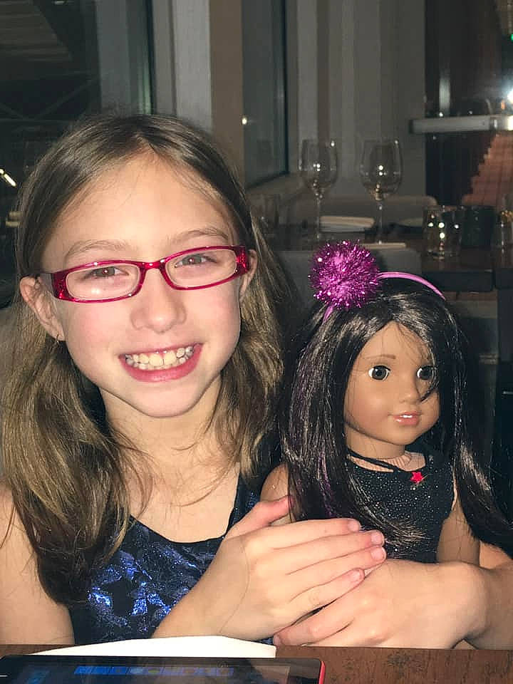 Isabella joined the competition — help win amazing prizes! black_hair, brown_hair, eyebrow, eyewear, face, fawn, friendship, fun, glasses, iris, joy, long_hair, person, smile, vision_care