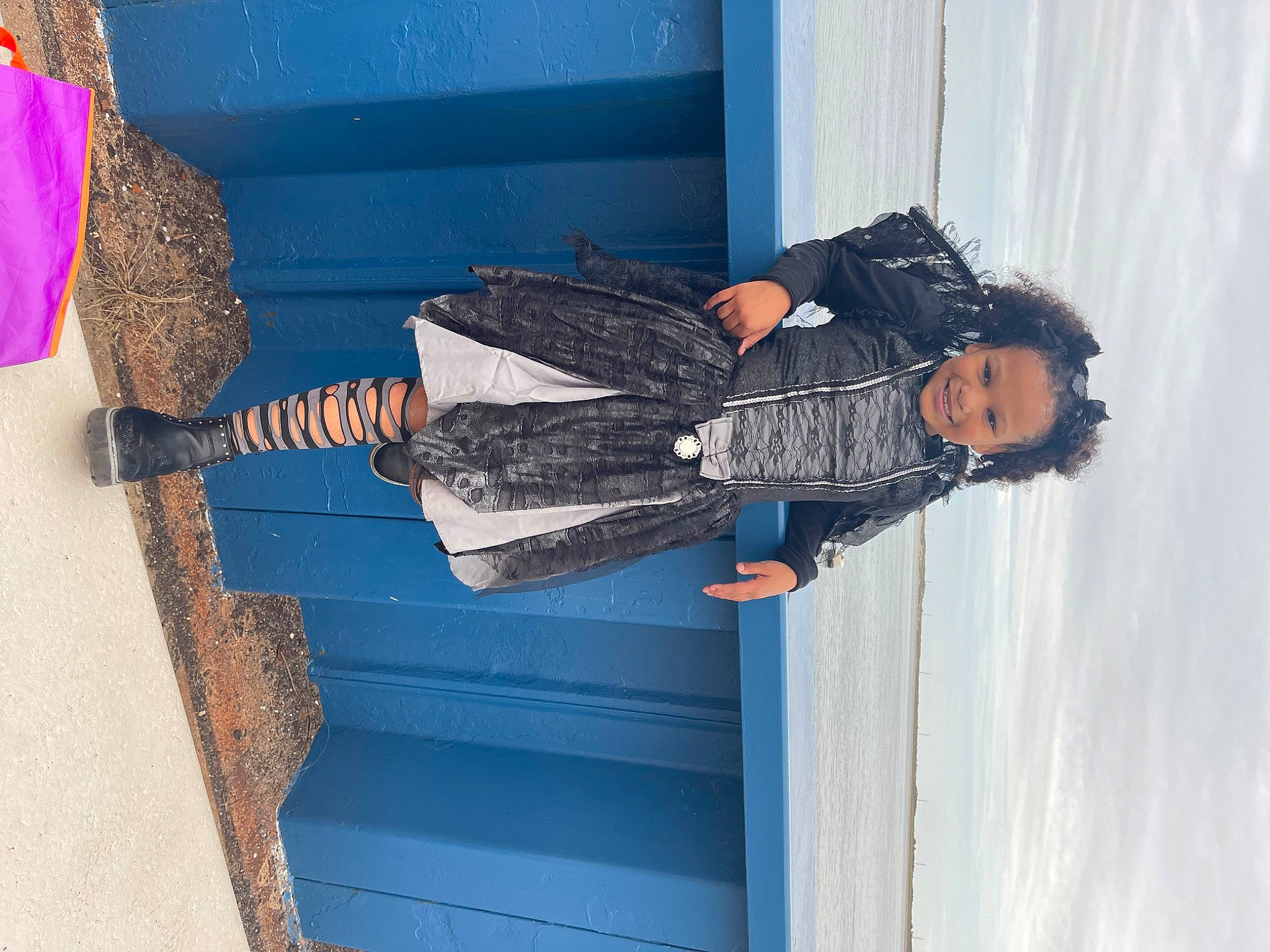 Brianna joined the competition — help win amazing prizes! azure, blue, composite_material, denim, elbow, electric_blue, human_leg, joy, pattern, person, thigh, walking_shoe, wood, wrist