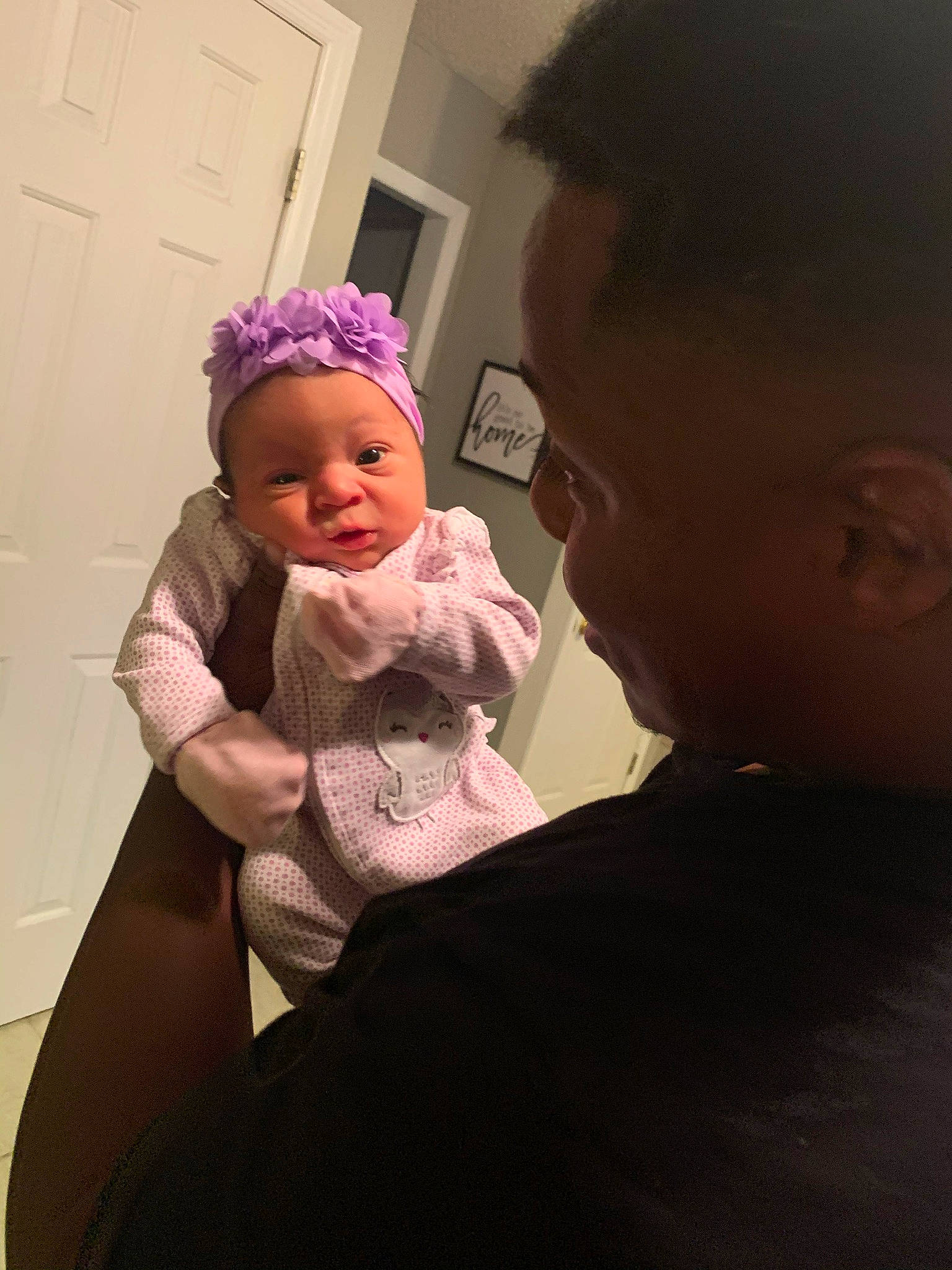 Gracelyn joined the competition — help win amazing prizes! baby, cheek, child, ear, eye, face, forehead, fun, hair_accessory, head, headband, headgear, headpiece, neck, people, person, pink, purple, shoulder, skin