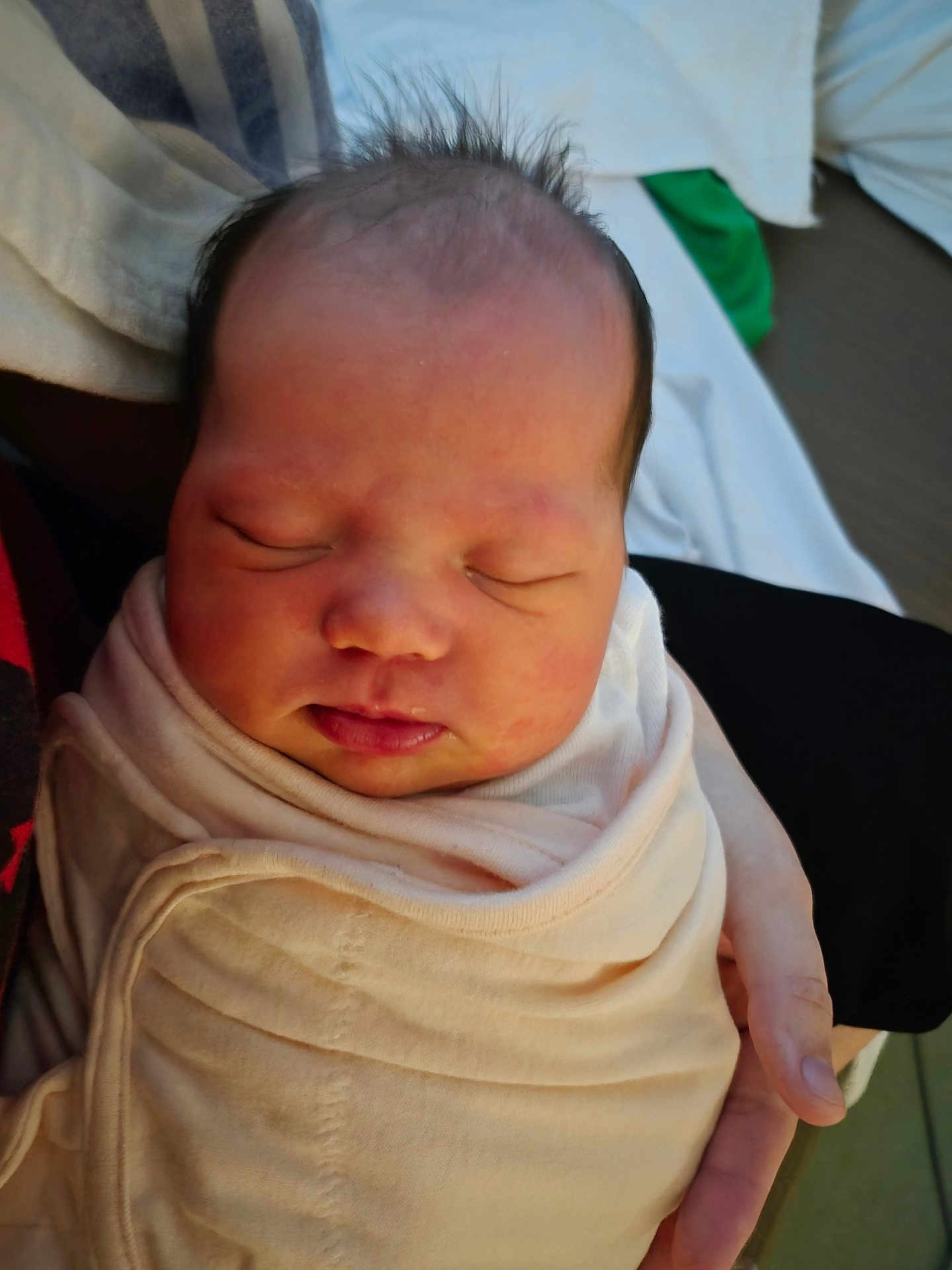 Charolette is registered to the contest to win money with this photo: newborn, baby, sleeping, wrapped, blanket, soft, infant, cute, peaceful, human, face, hand, skin, portrait, child, resting, indoors, tender, person, young