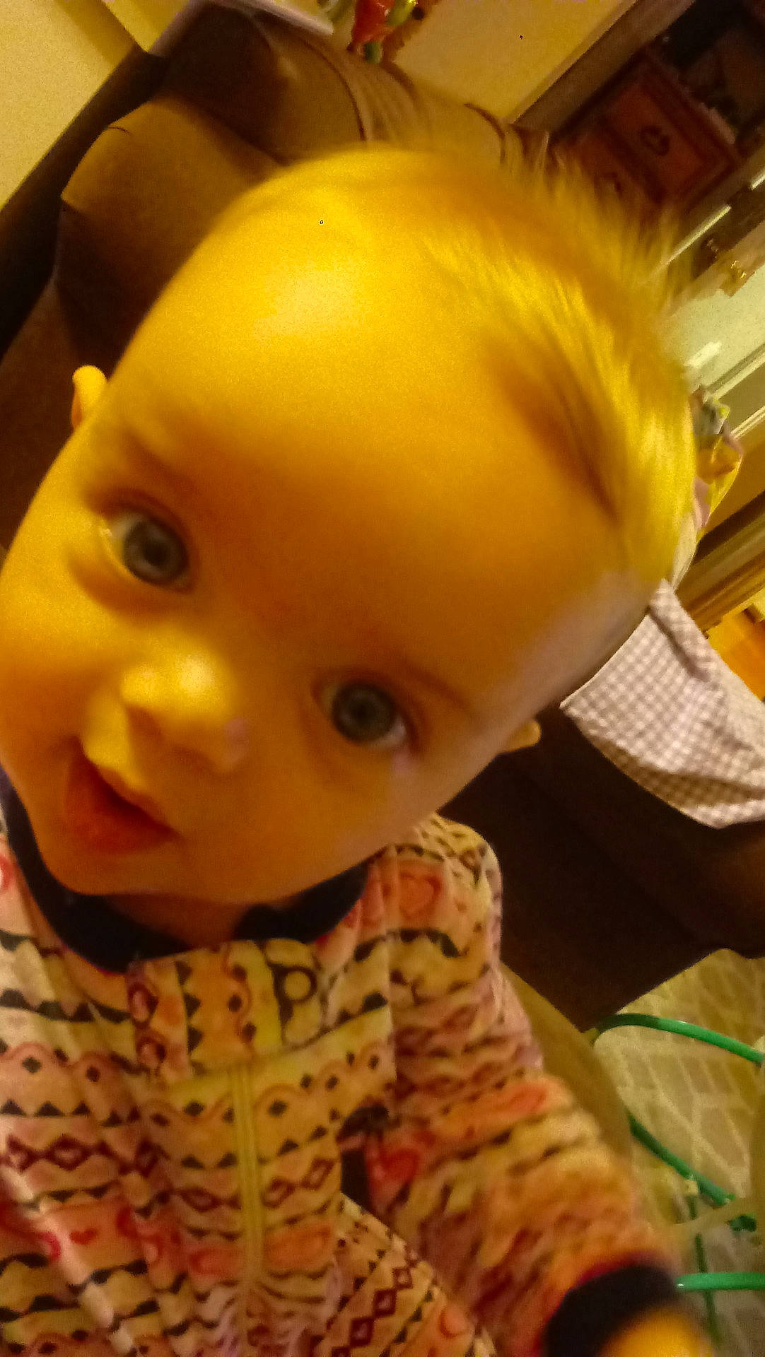 Josephine joined the competition — help win amazing prizes! cheek, child, doll, eye, face, head, infant, mouth, nose, person, skin, toddler, toy, yellow