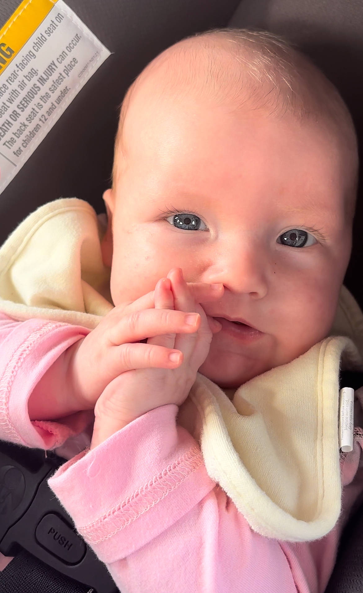 Megan joined the competition — help win amazing prizes! baby, baby_toddler_clothing, cheek, comfort, ear, eyebrow, eyelash, finger, gesture, happy, iris, lip, mouth, nail, nose, person, pink, skin, sleeve, thumb