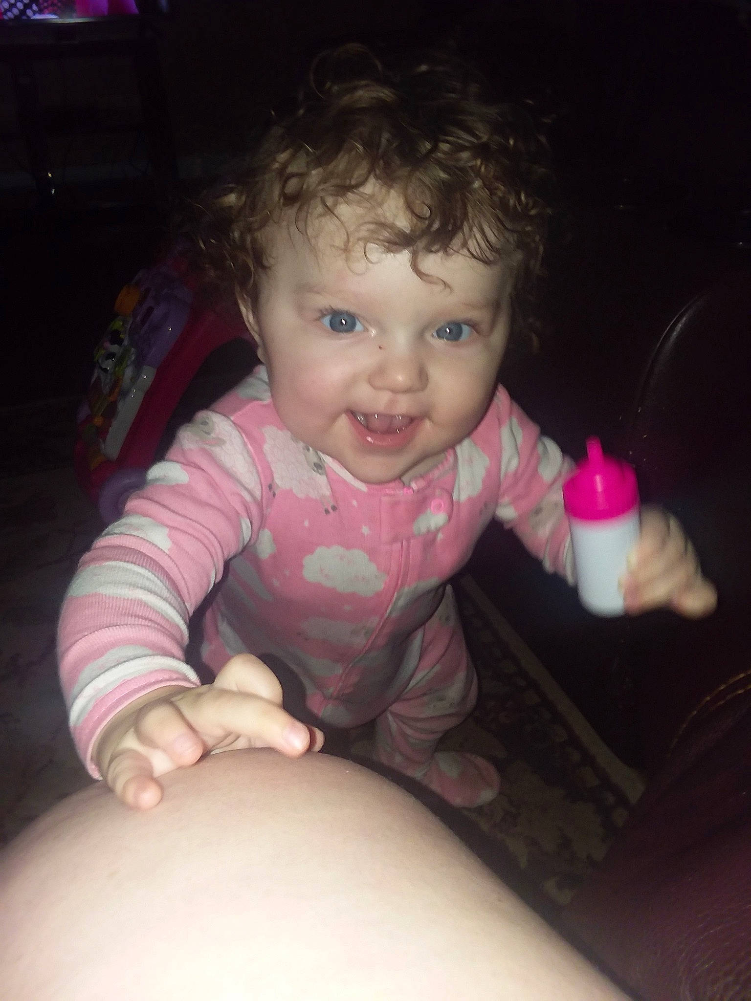 Marlie joined the competition — help win amazing prizes! baby, beauty, cheek, child, eye, face, fun, happy, head, iris, lip, mouth, nose, person, pink, play, sitting, skin, smile, toddler