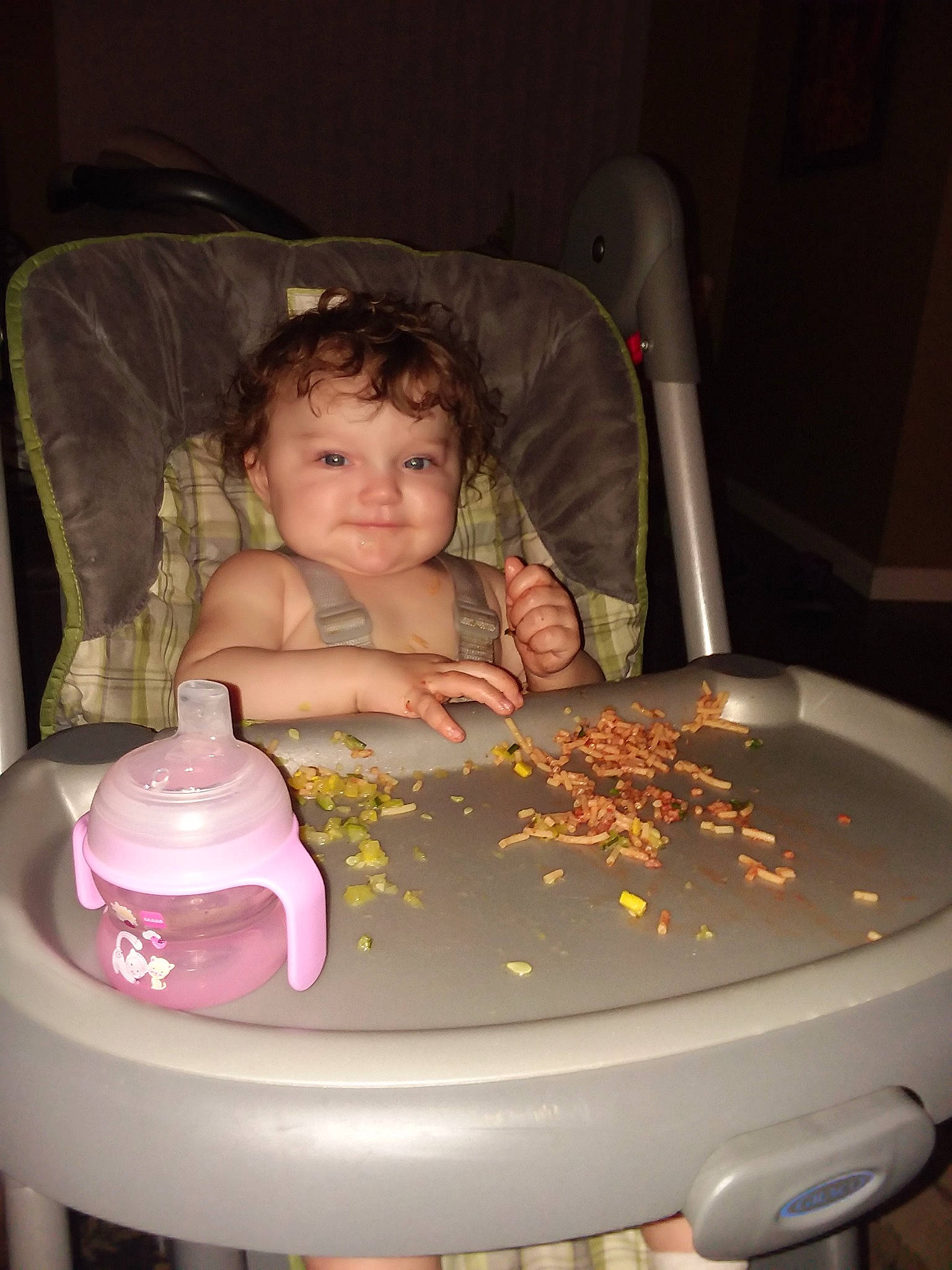 Marlie is registered to the contest to win money with this photo: baby, birthday, cake, child, joy, party, person, sitting, toddler