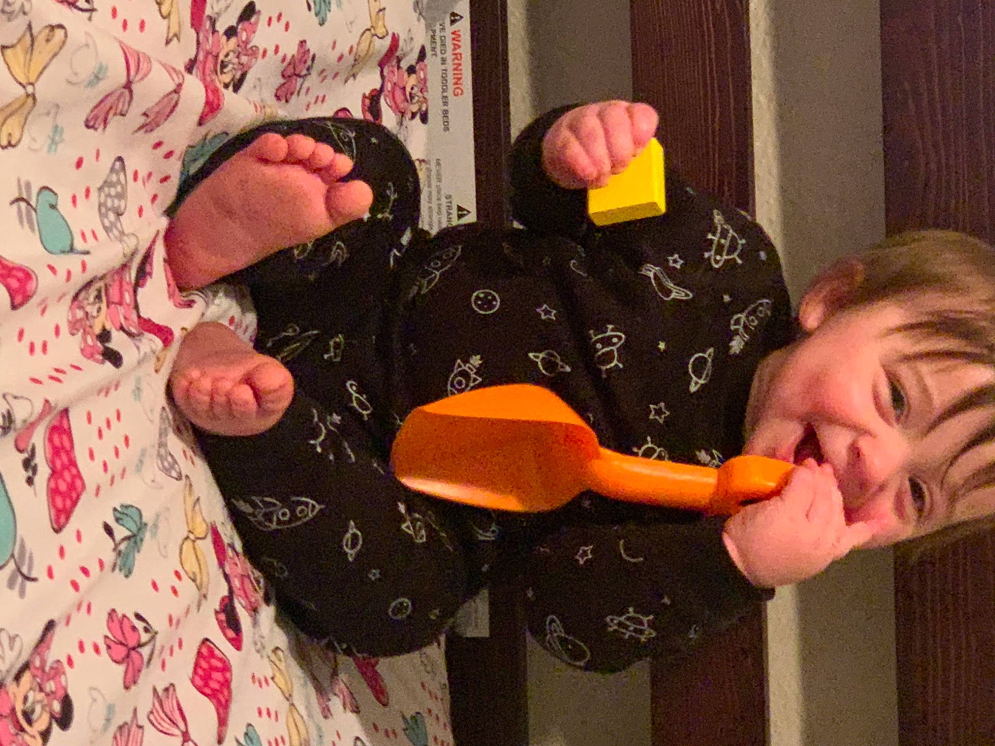 Abel joined the competition — help win amazing prizes! baby_products, baby_toddler_clothing, flip_flops, kitchen_utensil, linens, person, throat, thumb