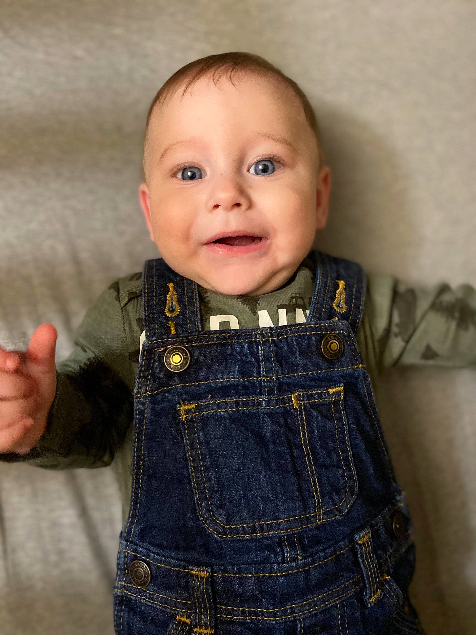 Alexei joined the competition — help win amazing prizes! baby, baby_toddler_clothing, cheek, clothing, collar, dress_shirt, embellishment, eye, face, gesture, hair, head, iris, nose, outerwear, person, skin, sleeve, smile, standing