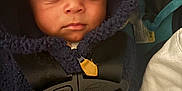 Nakai joined the competition — help win amazing prizes! baby, child, car_seat, seatbelt, hooded_jacket, fuzzy_clothing, wide_eyes, indoor, person, infant, portrait, cute, expression, child_safety, clothing, young, face, closeup, warm, small_person