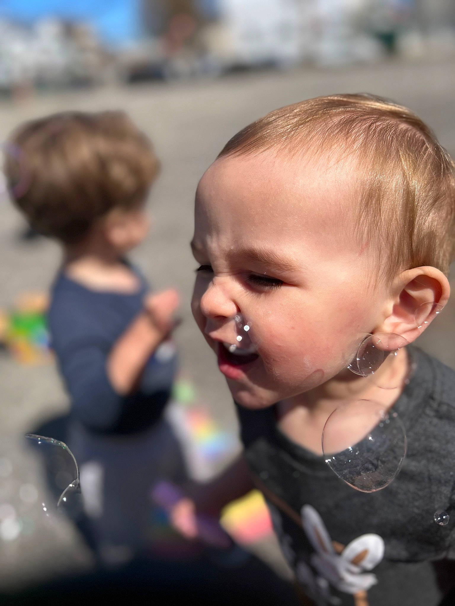 Michael joined the competition — help win amazing prizes! baby, blond, child, event, eyelash, eyewear, fun, grass, happy, human_body, jewellery, leisure, person, recreation, sitting, t_shirt, toddler, tradition, tree, vacation