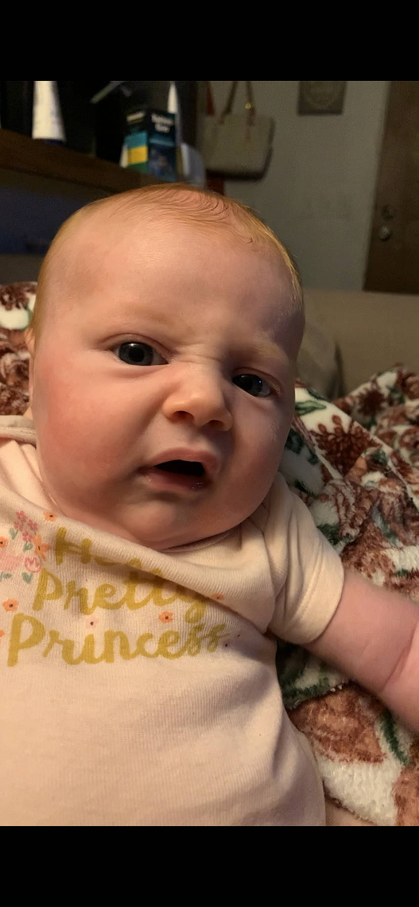 Hadley is registered to the contest to win money with this photo: baby, baby_toddler_clothing, cheek, child, chin, close_up, ear, eye, eyebrow, facial_expression, forehead, happy, iris, lip, mouth, nose, person, skin, sleeve, smile