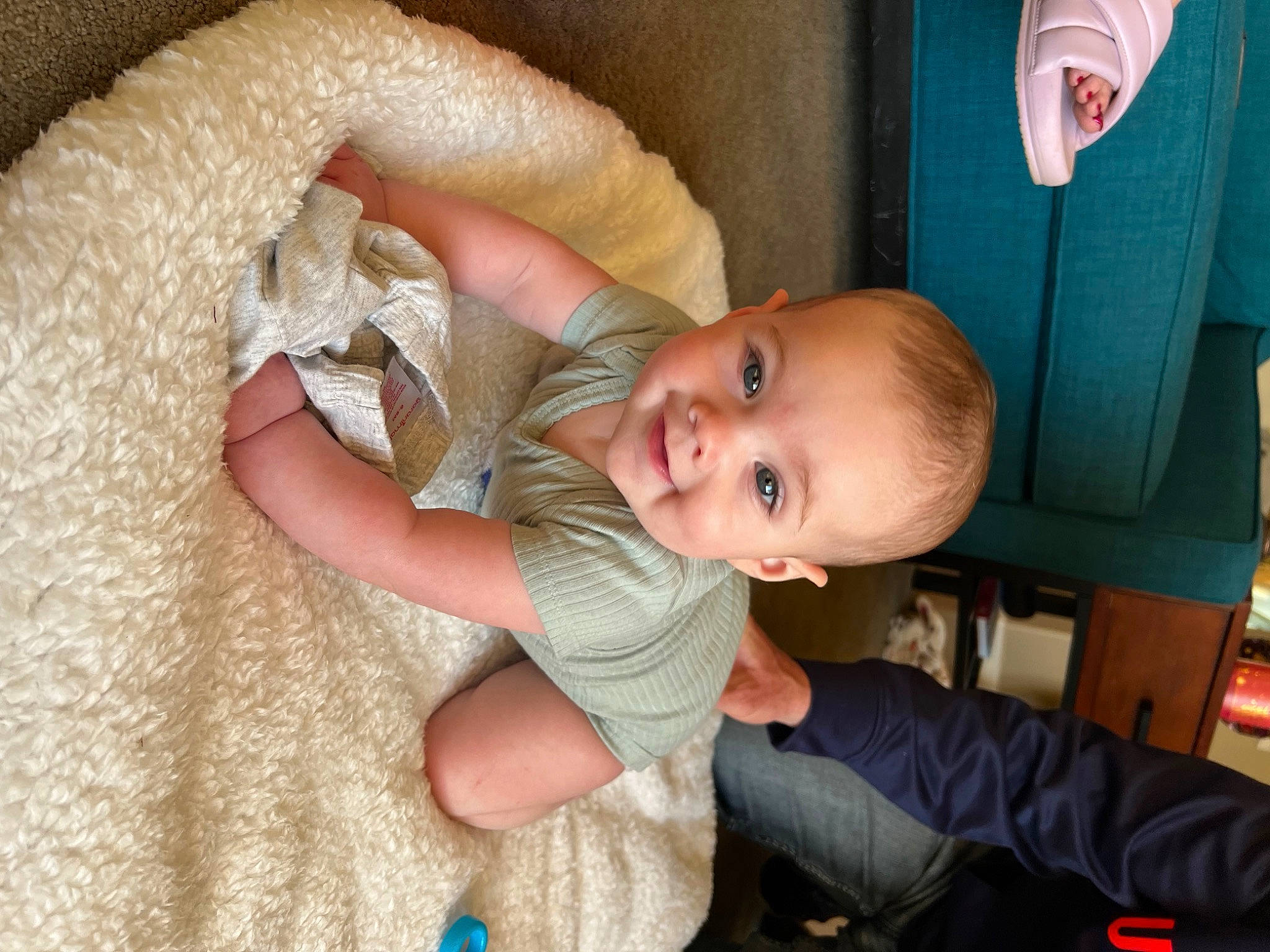 Delyla joined the competition — help win amazing prizes! abdomen, baby, baby_products, baby_toddler_clothing, child, comfort, elbow, finger, fun, happy, human_leg, joy, mouth, nose, person, sitting, skin, smile, thumb, toddler