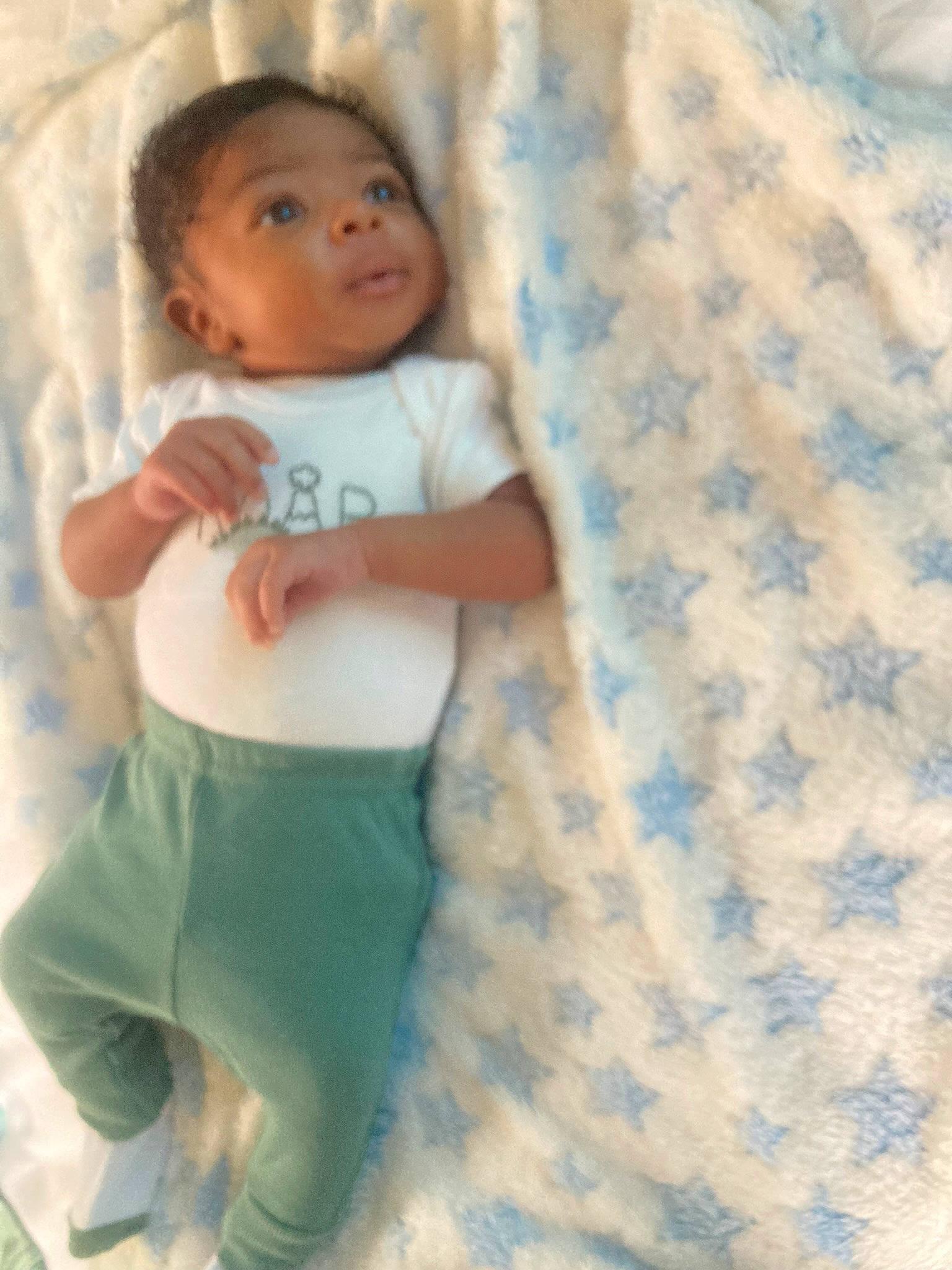 Deshawn joined the competition — help win amazing prizes! abdomen, azure, baby, baby_toddler_clothing, child, elbow, electric_blue, face, gesture, happy, linens, pattern, people_in_nature, person, skin, sleeve, smile, t_shirt, textile, toddler