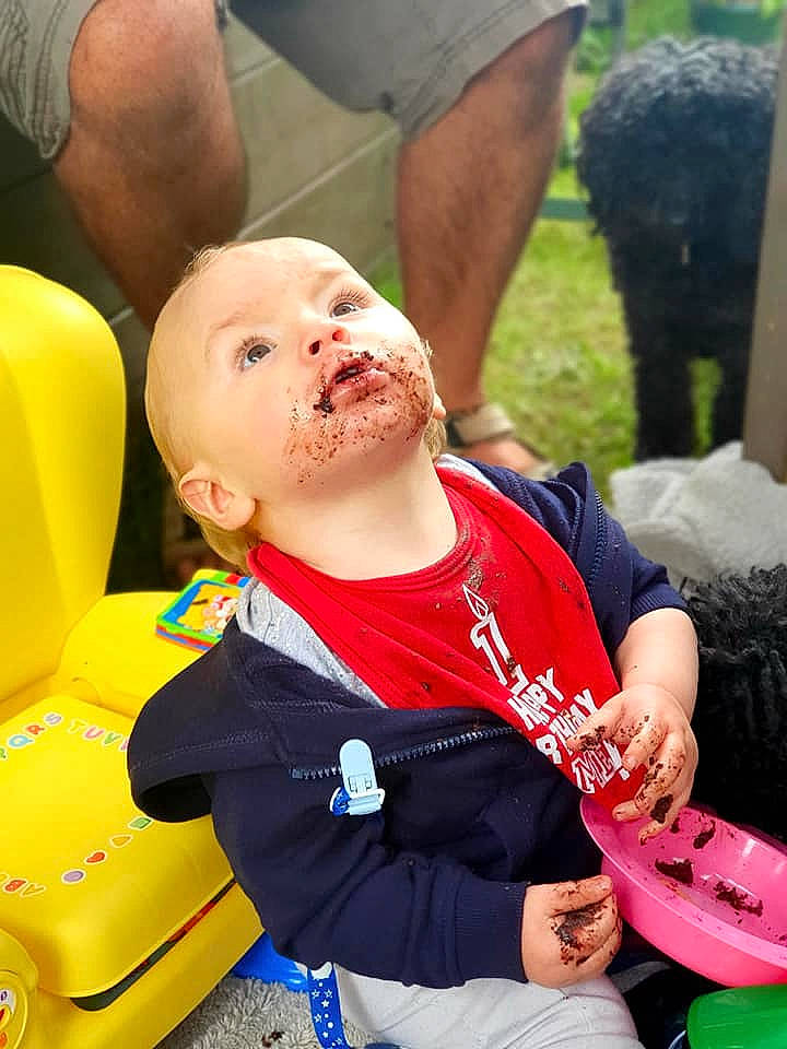 Edison is registered to the contest to win money with this photo: baby, child, fun, leisure, party, people, person, play, recreation, sitting, summer, toddler, vacation, yellow