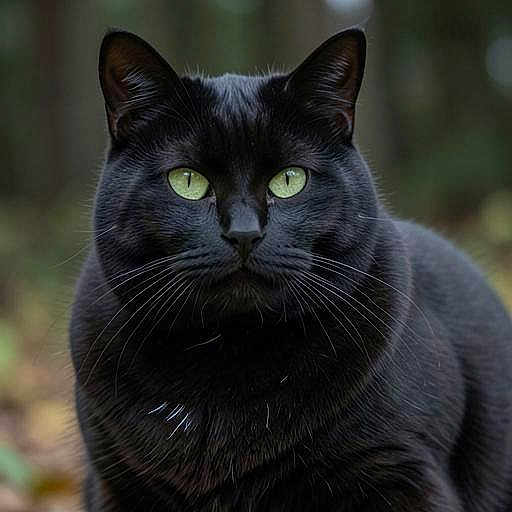 Baby is registered to the contest to win money with this photo: black_cat, green_eyes, animal, pet, feline, portrait, close_up, outdoor, nature, whiskers, fur, cute, mammal, domestic_animal, wildlife, eyes, face, head, looking, alert