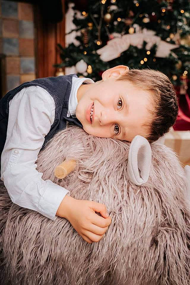 Lucas participe au concours pour gagner de l'argent avec cette photo : bovine, child, event, fawn, flash_photography, fun, fur, goats, grass, hairstyle, happy, joy, livestock, ornament, person, sheep, smile, toddler, tradition, tree