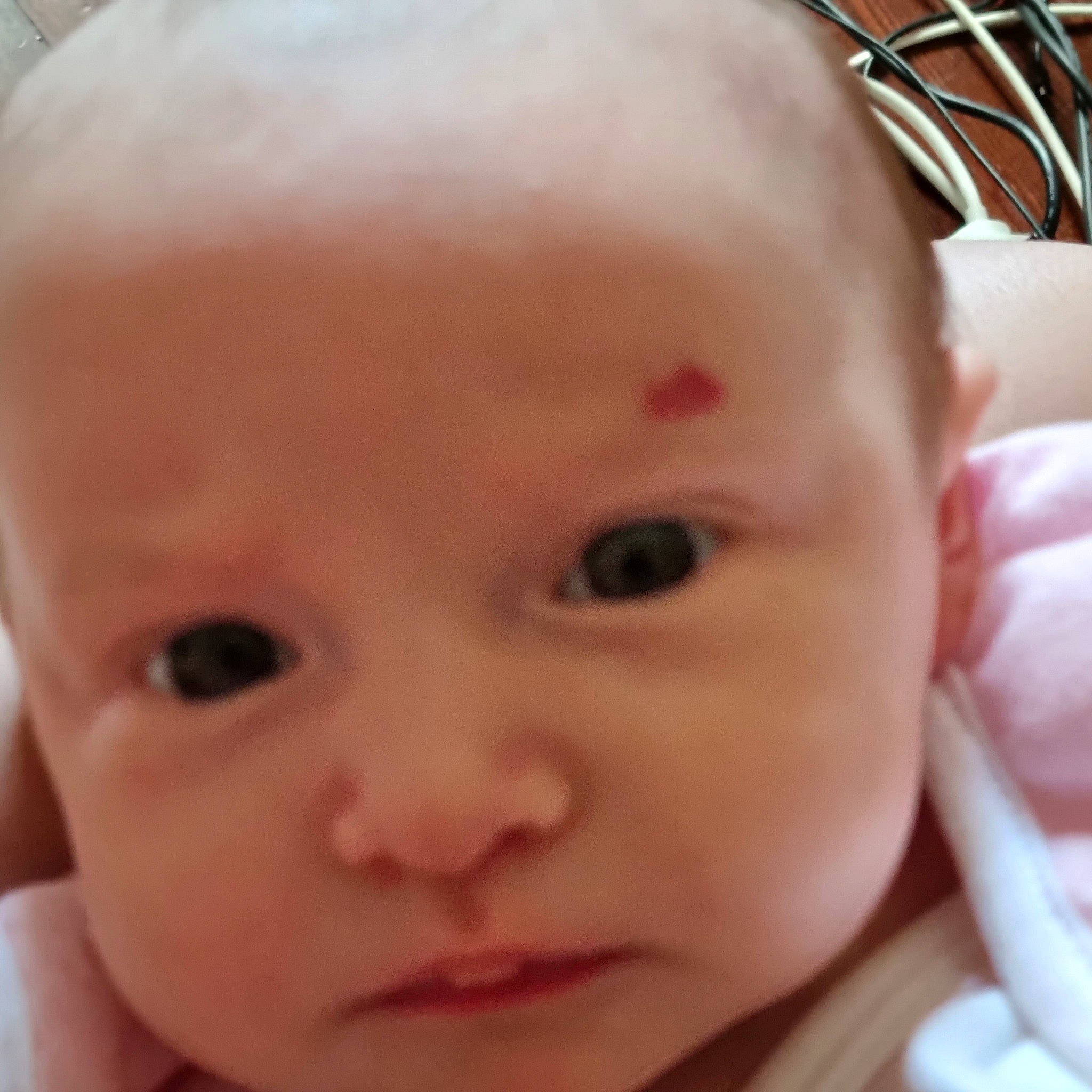 Victória participe au concours pour gagner de l'argent avec cette photo : baby, cheek, child, chin, close_up, ear, eye, eyebrow, eyelash, forehead, happy, iris, jaw, lip, mouth, nose, person, skin, smile, thumb