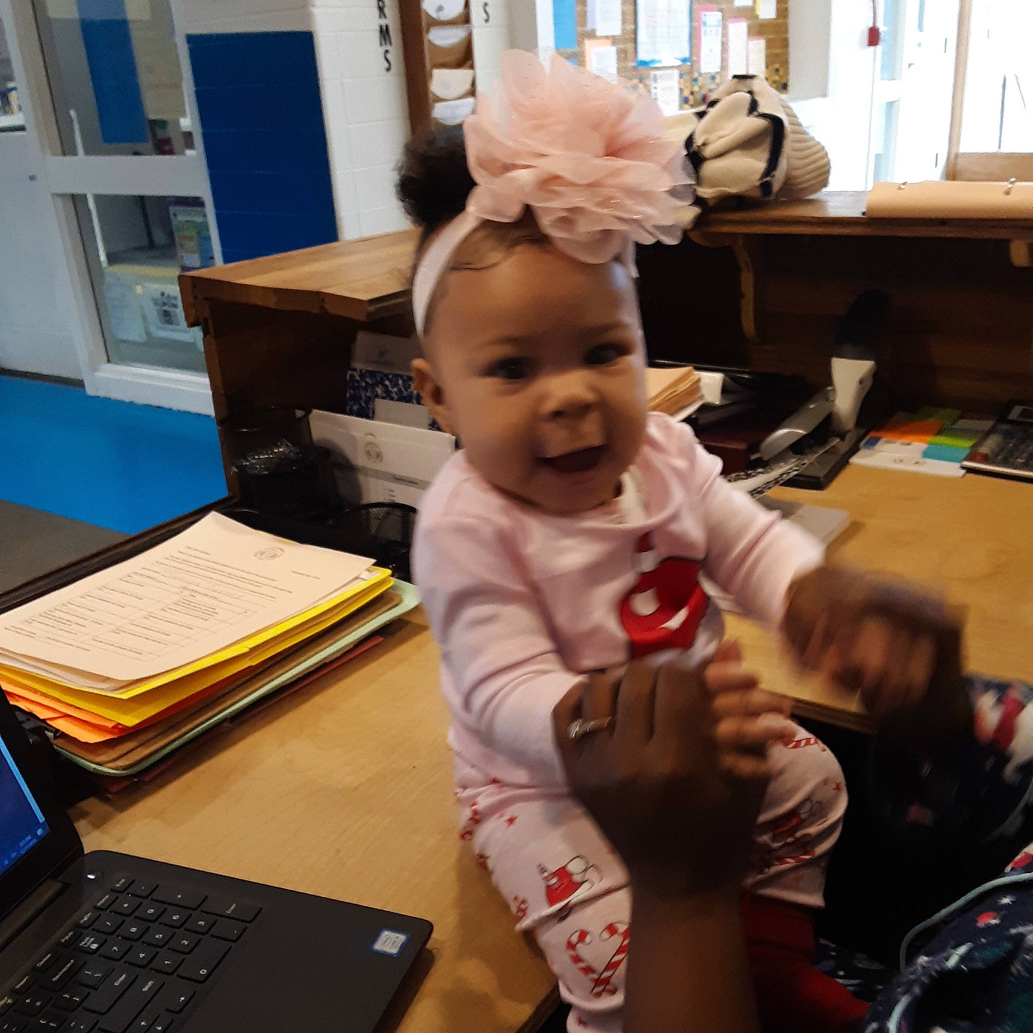 Tatum joined the competition — help win amazing prizes! child, ear, electronic_device, person, room, toddler