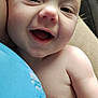 Sunnie joined the competition — help win amazing prizes! baby, child, smiling, happy, face, skin, closeup, portrait, infant, bare_shoulders, cuddle, joy, expression, cute, natural_light, human, baby_skin, cheeks, mouth_open, relaxation